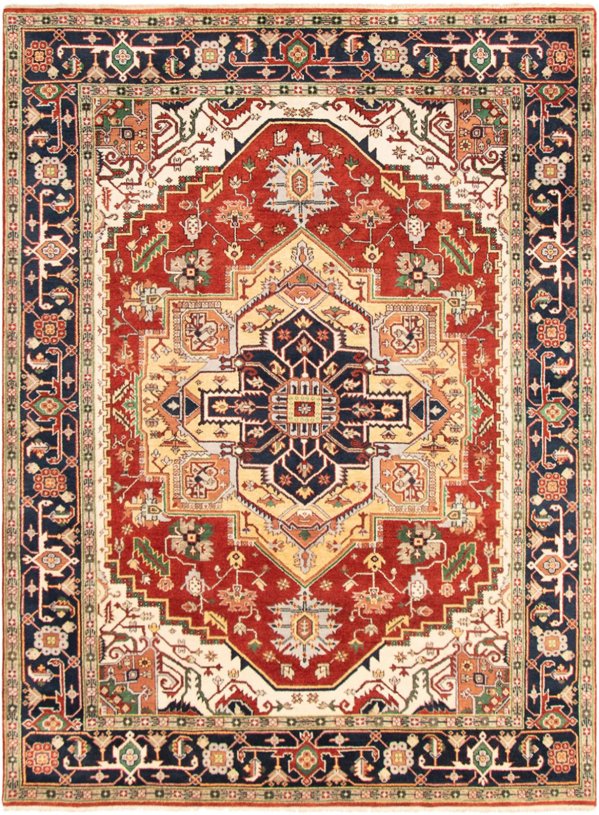 Hand-knotted Serapi Heritage Dark Copper Wool Rug 8'10" x 12'0"  Size: 8'10" x 12'0"  