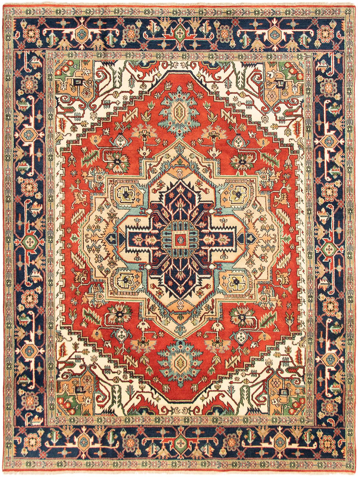 Hand-knotted Serapi Heritage Dark Copper Wool Rug 8'10" x 11'9"  Size: 8'10" x 11'9"  