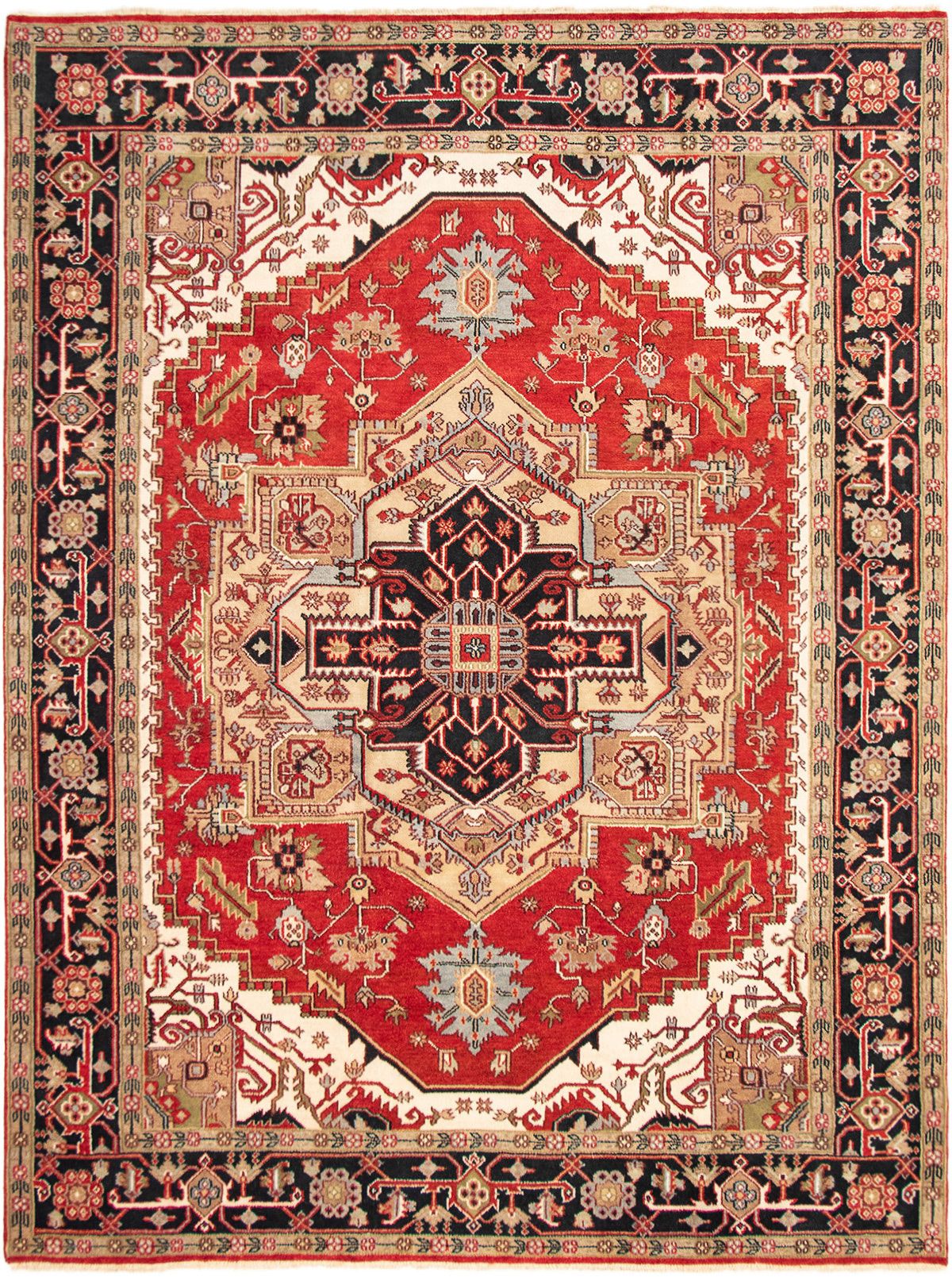 Hand-knotted Serapi Heritage Red Wool Rug 9'0" x 12'0"  Size: 9'0" x 12'0"  