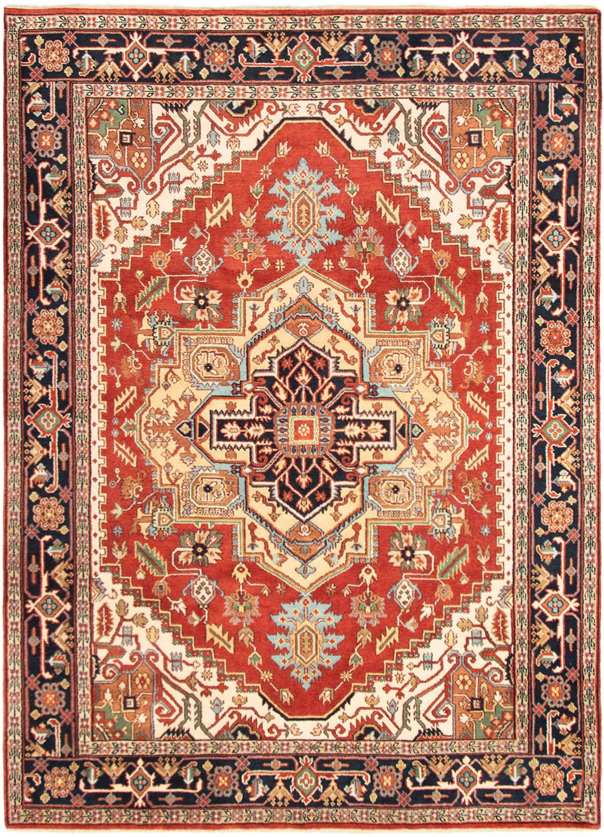 Hand-knotted Serapi Heritage Dark Copper Wool Rug 8'9" x 11'9"  Size: 8'9" x 11'9"  