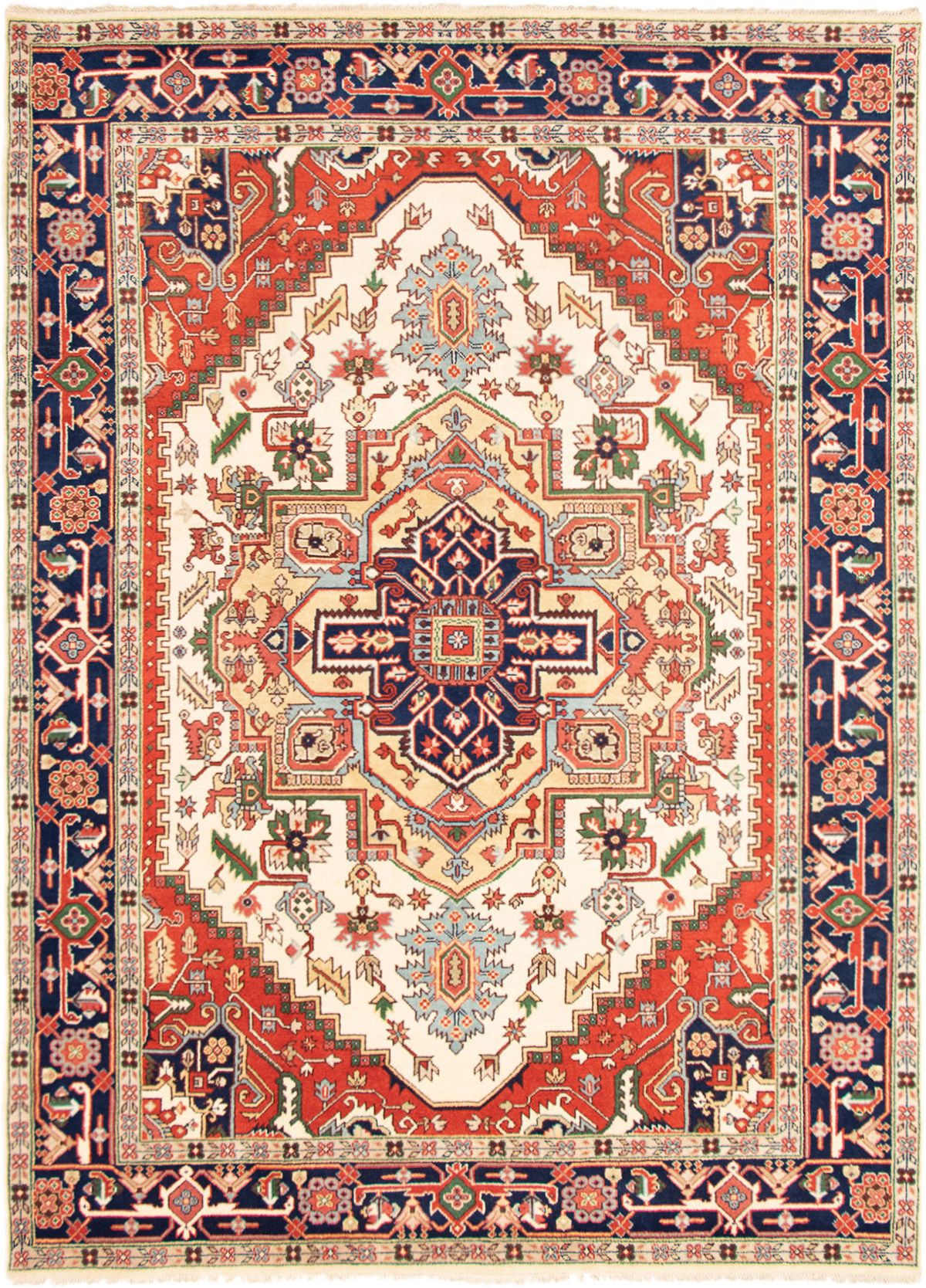 Hand-knotted Serapi Heritage Cream Wool Rug 8'9" x 12'0" Size: 8'9" x 12'0"  