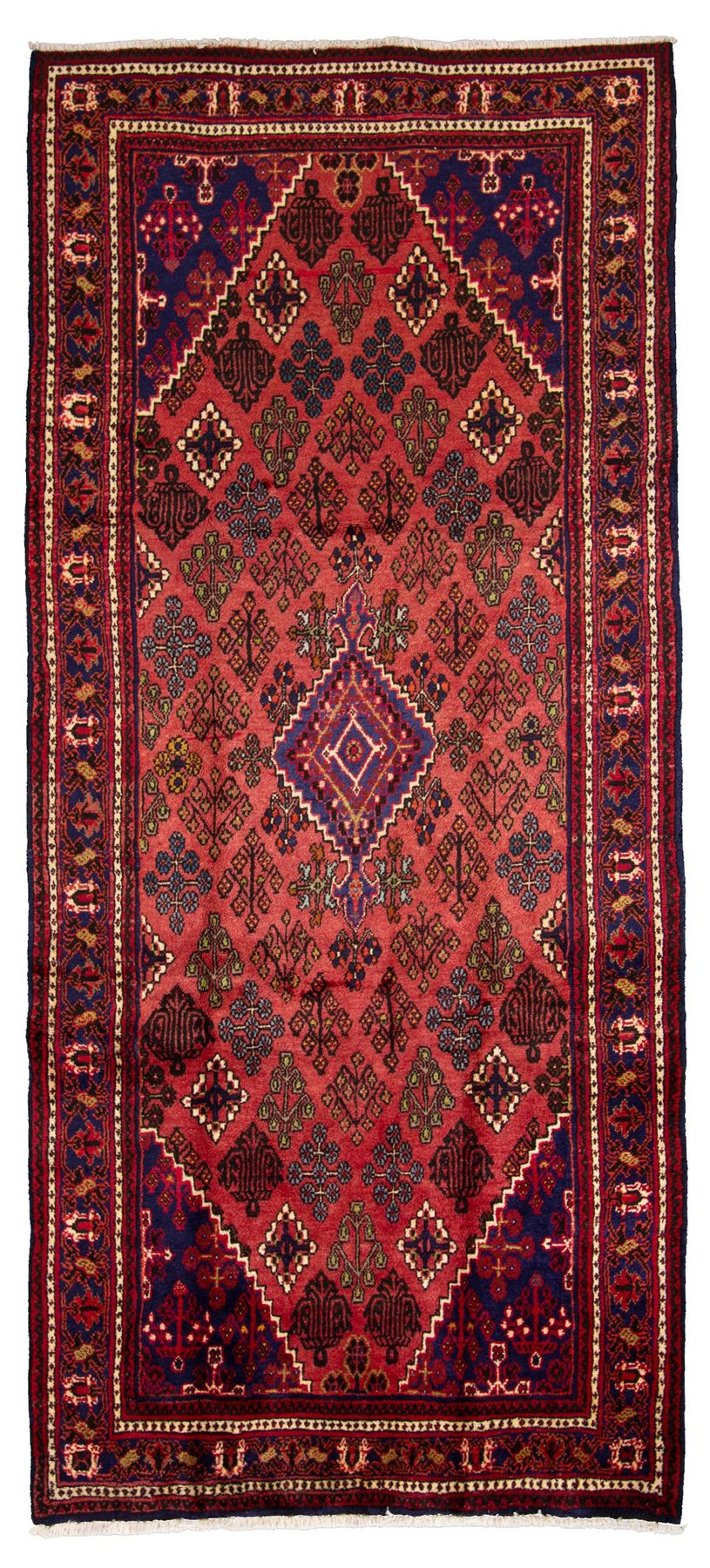Hand-knotted Senneh  Wool Rug 3'11" x 5'1"  Size: 3'11" x 5'1"  