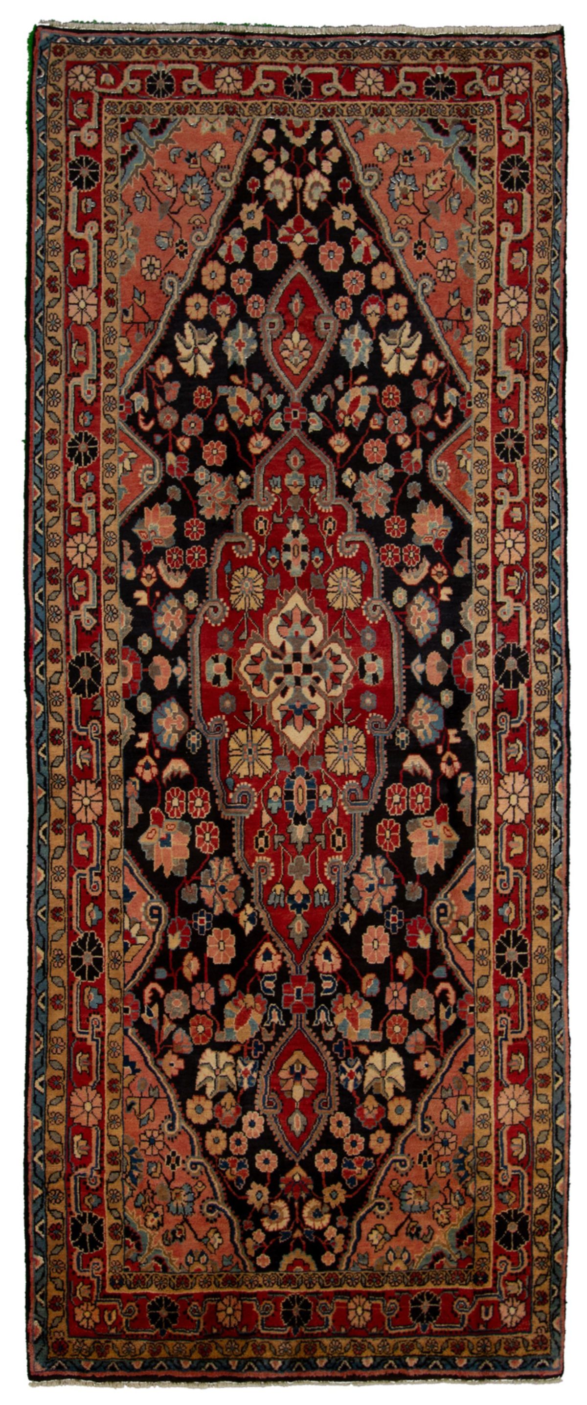 Hand-knotted Malayer  Wool Rug 4'3" x 10'7" Size: 4'3" x 10'7"  
