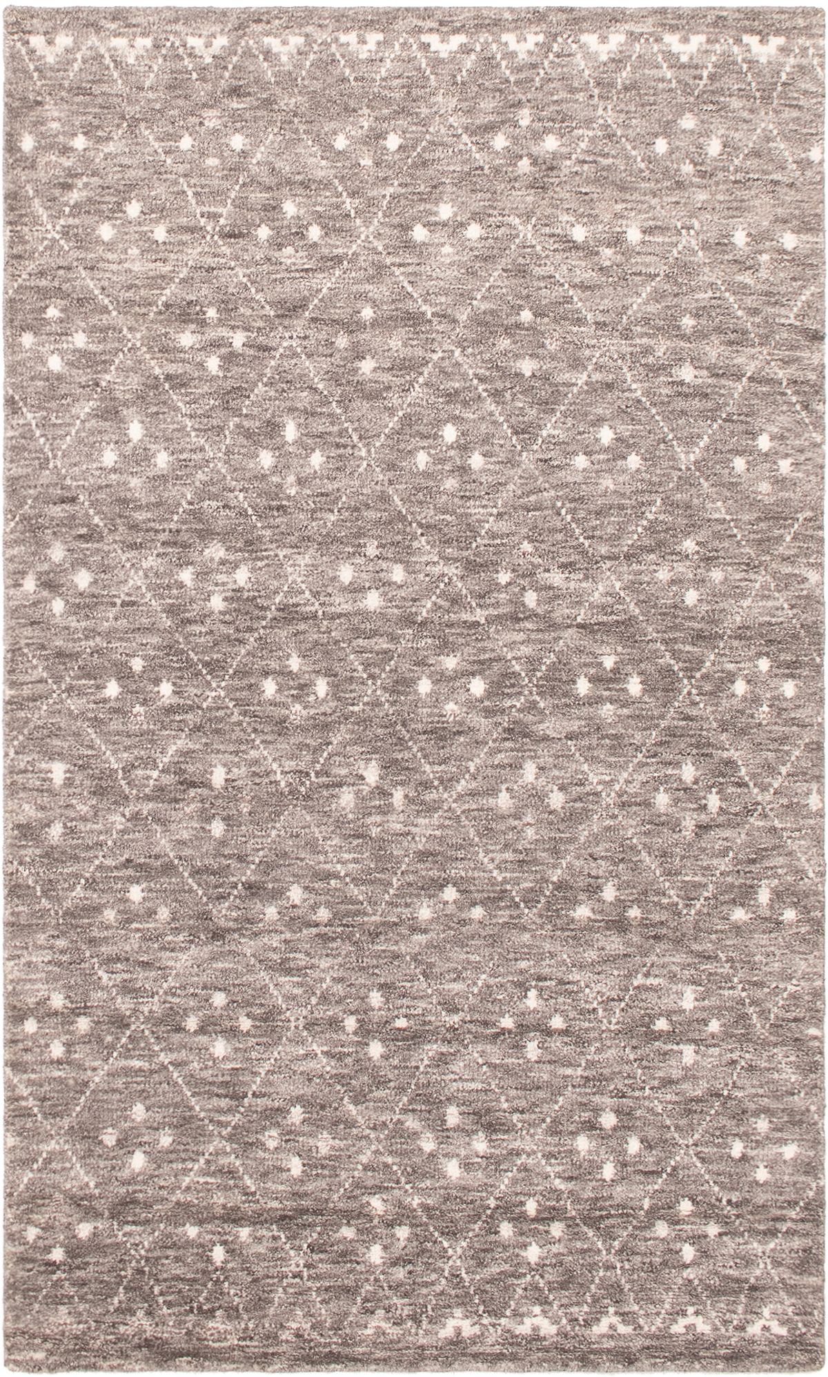 Hand-knotted Tangier Grey  Rug 4'10" x 8'2" Size: 4'10" x 8'2"  