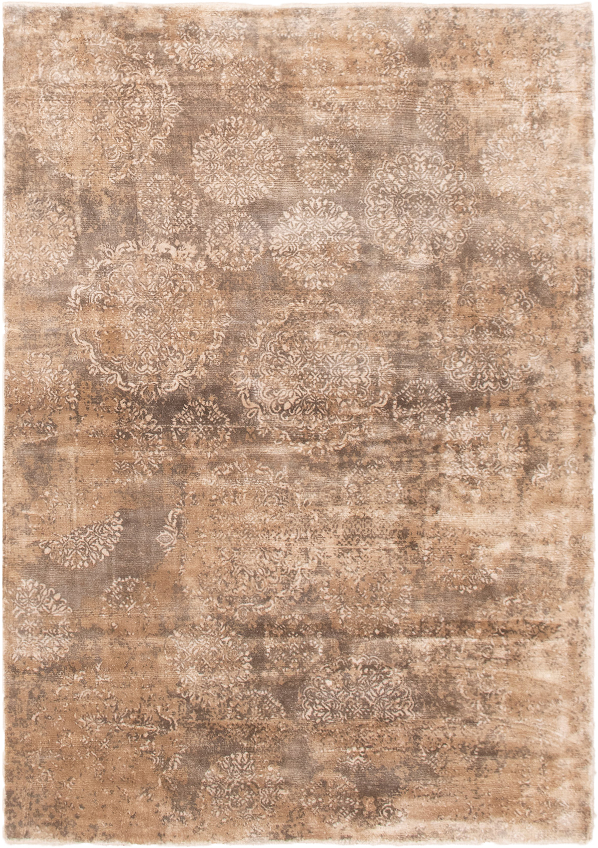 Hand-knotted Galleria Tan  Rug 4'9" x 6'9" Size: 4'9" x 6'9"  