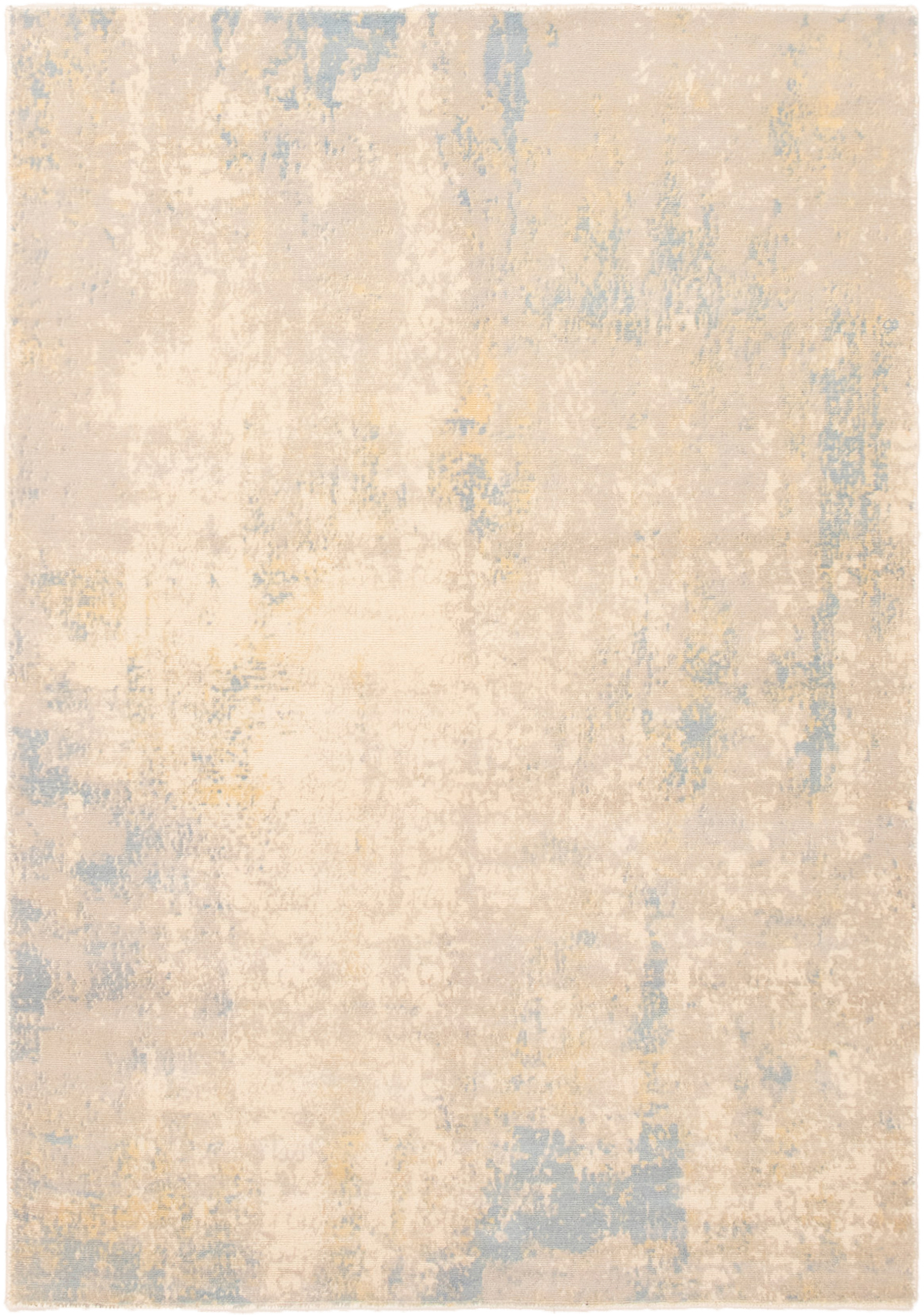 Hand-knotted Galleria Light Grey Wool Rug 5'1" x 7'4" Size: 5'1" x 7'4"  