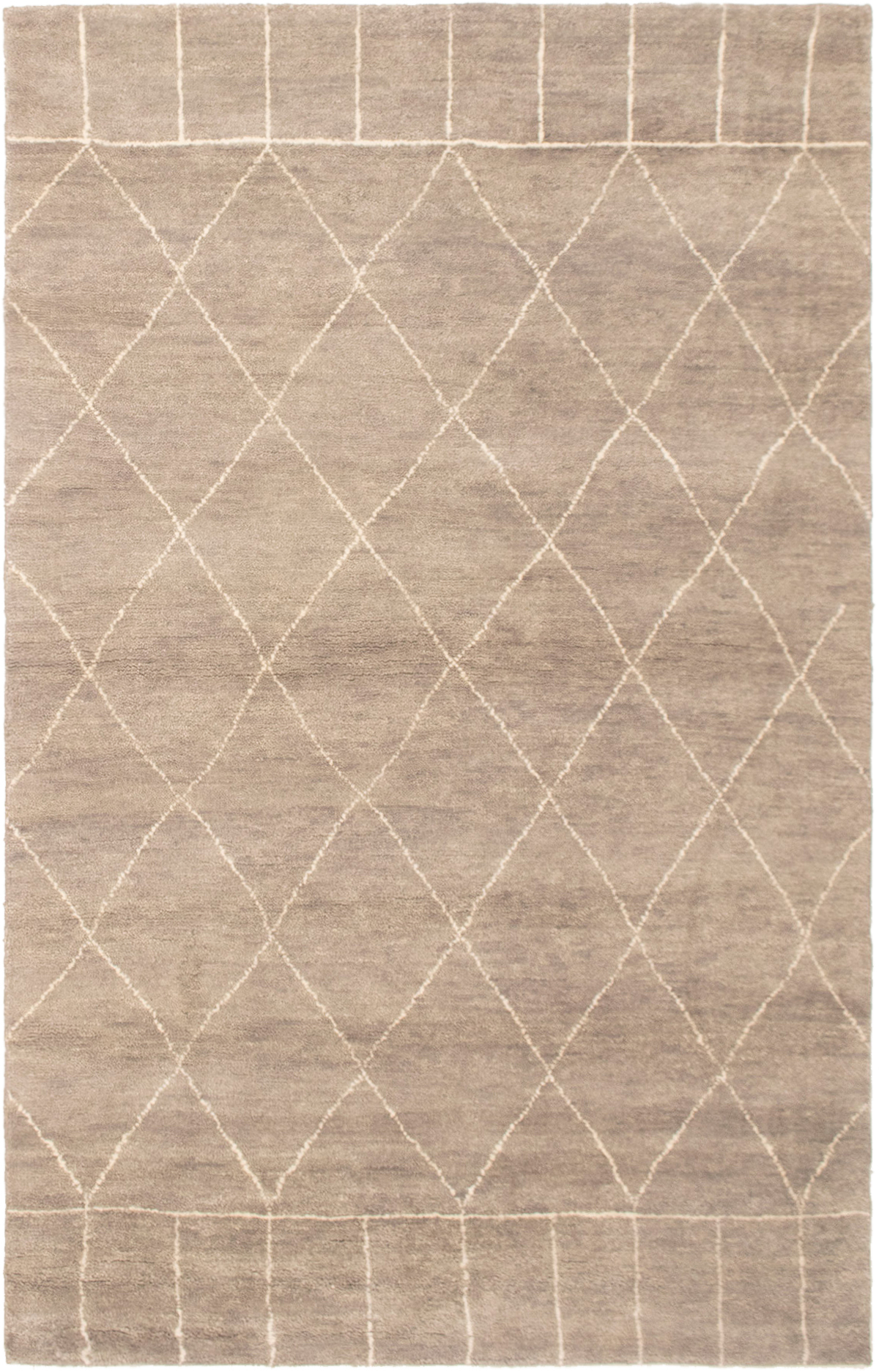 Hand-knotted Tangier Grey Wool Rug 5'1" x 8'5" Size: 5'1" x 8'5"  