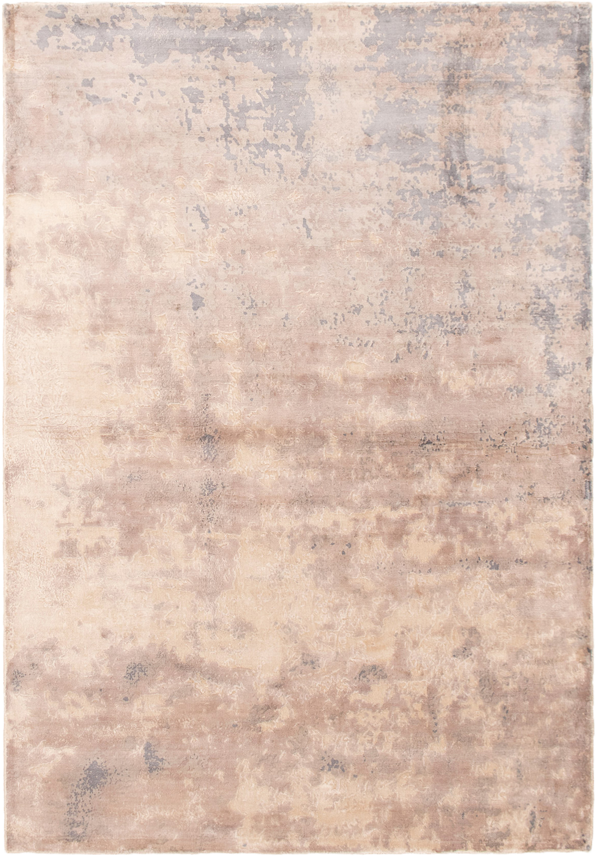 Hand-knotted Galleria Cream Viscose Rug 5'3" x 7'5" Size: 5'3" x 7'5"  