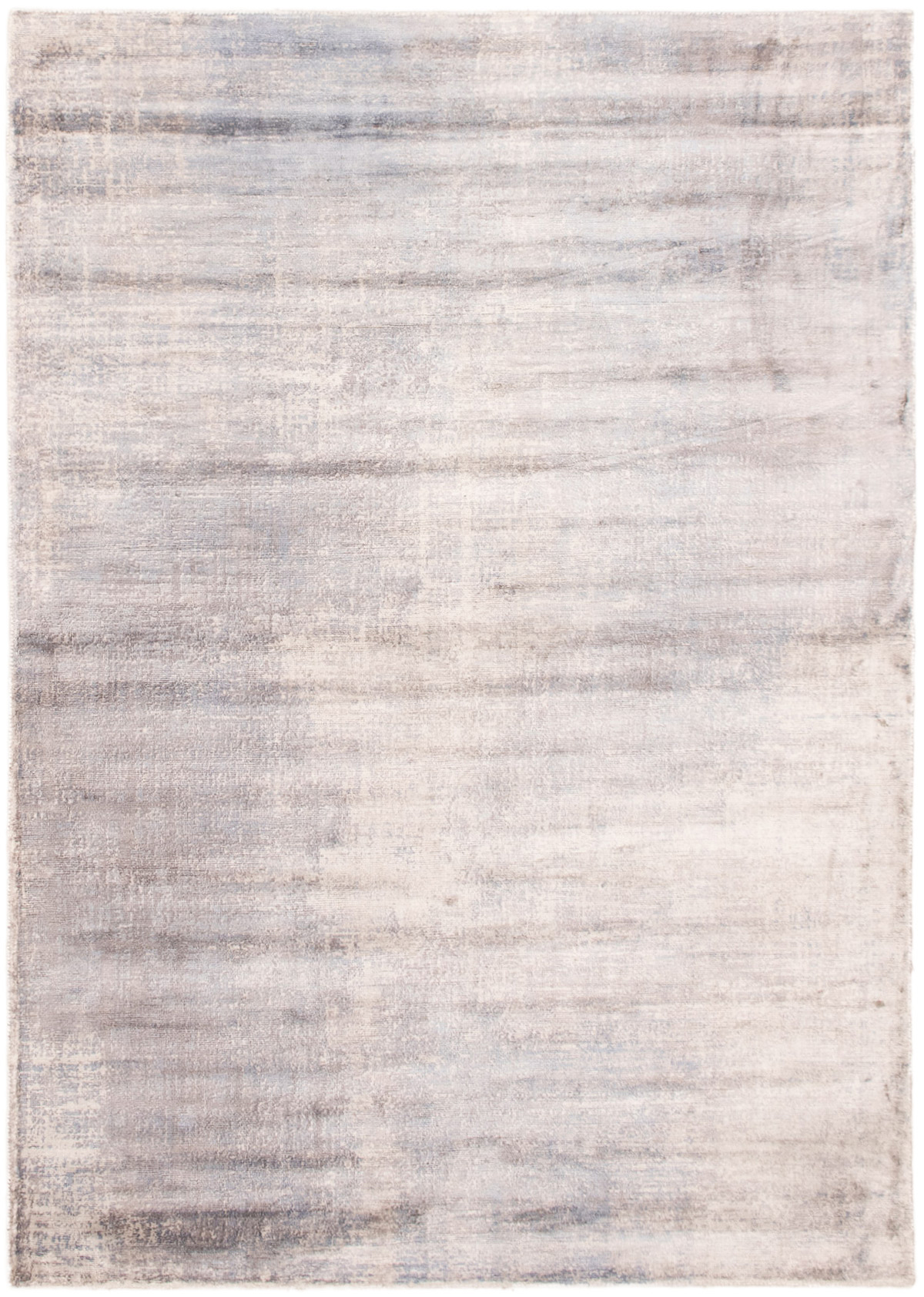 Hand-knotted Galleria Light Grey Viscose Rug 5'6" x 7'10" Size: 5'6" x 7'10"  