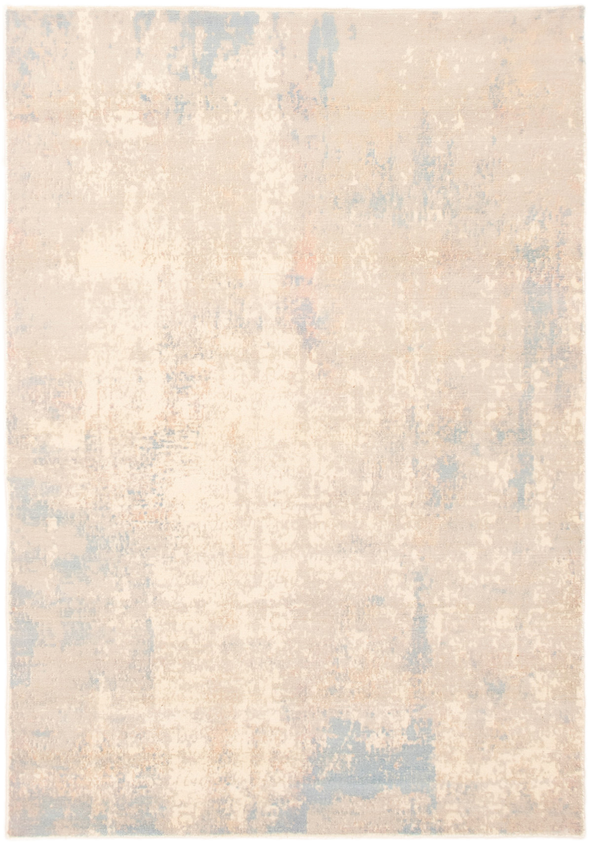 Hand-knotted Galleria Light Grey Wool Rug 5'1" x 7'5" Size: 5'1" x 7'5"  