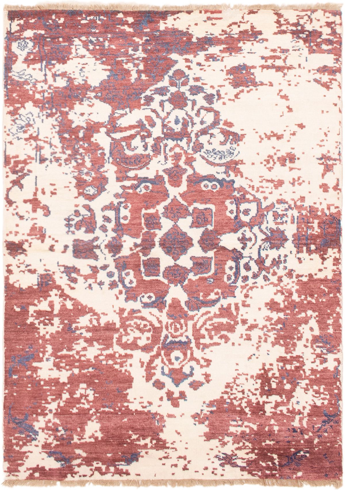 Hand-knotted Eternity Dark Copper Wool Rug 4'7" x 6'6" Size: 4'7" x 6'6"  