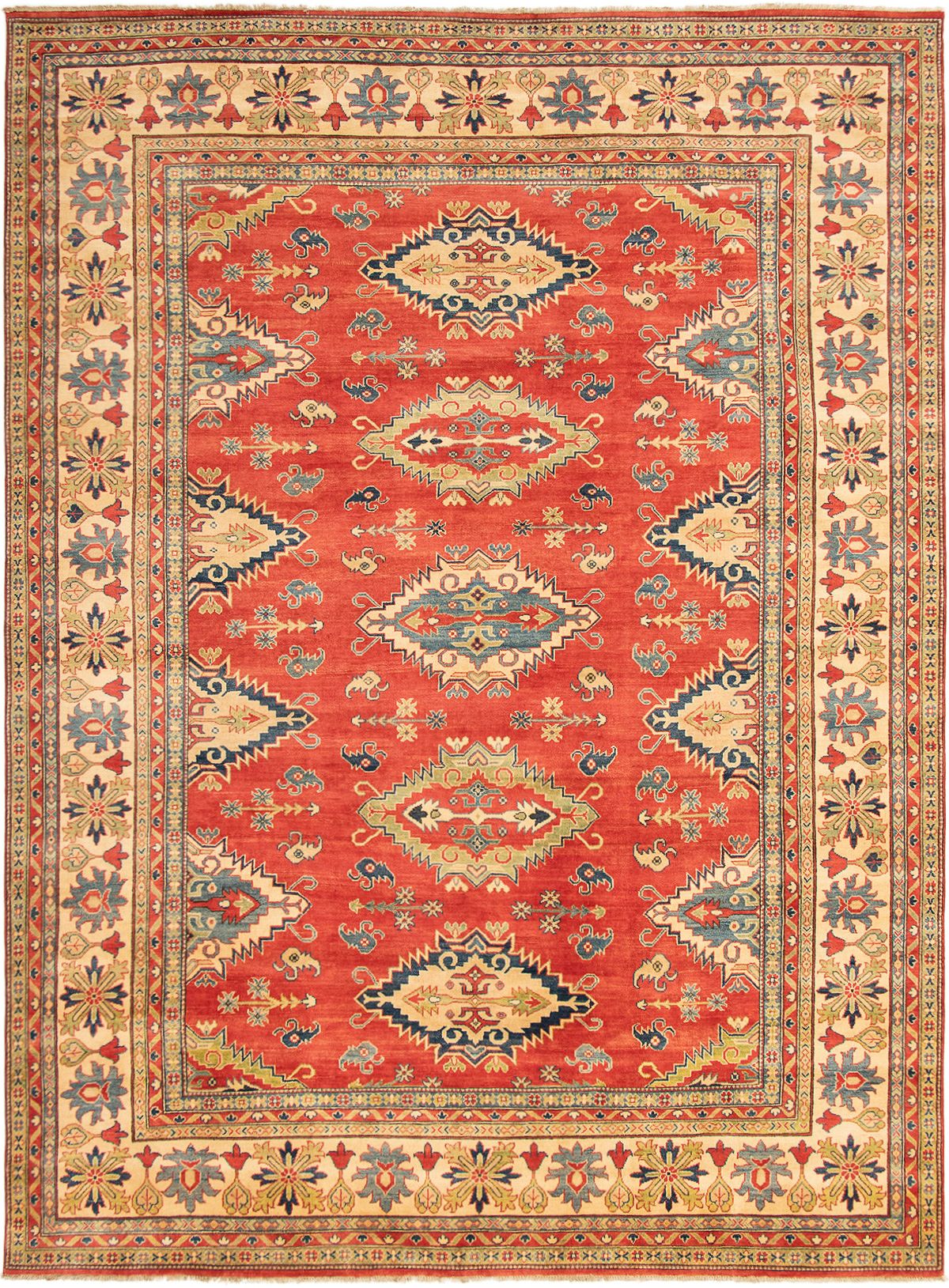 Hand-knotted Finest Gazni Red Wool Rug 10'1" x 13'7" Size: 10'1" x 13'7"  