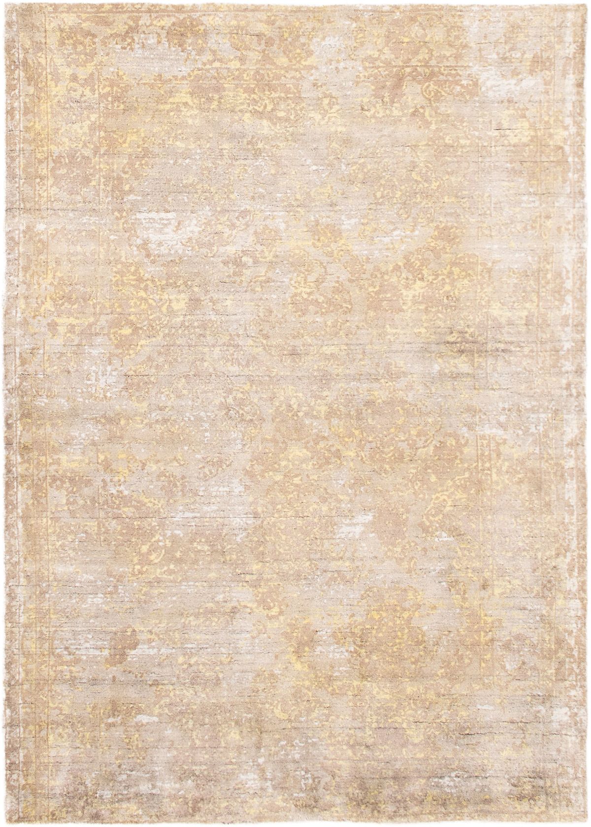 Hand-knotted Eternity Tan Wool Rug 5'3" x 7'5"  Size: 5'3" x 7'5"  