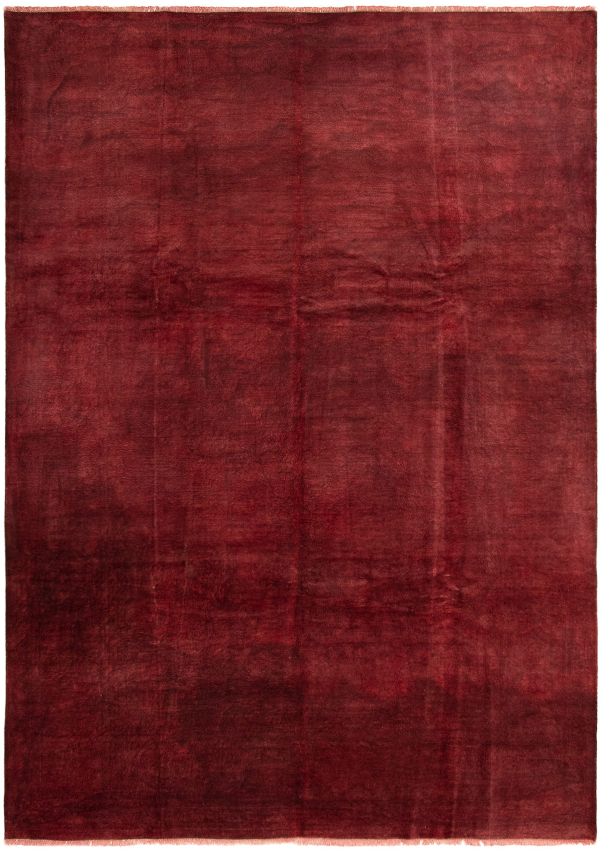 Hand-knotted Color transition Burgundy Wool Rug 9'7" x 13'6" Size: 9'7" x 13'6"  