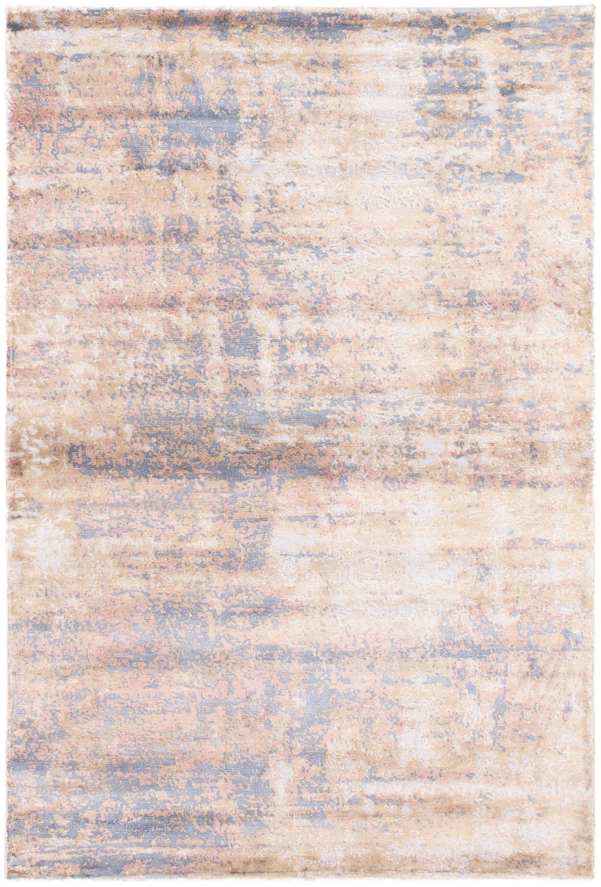 Hand-knotted Galleria Grey Viscose Rug 5'0" x 7'6" Size: 5'0" x 7'6"  