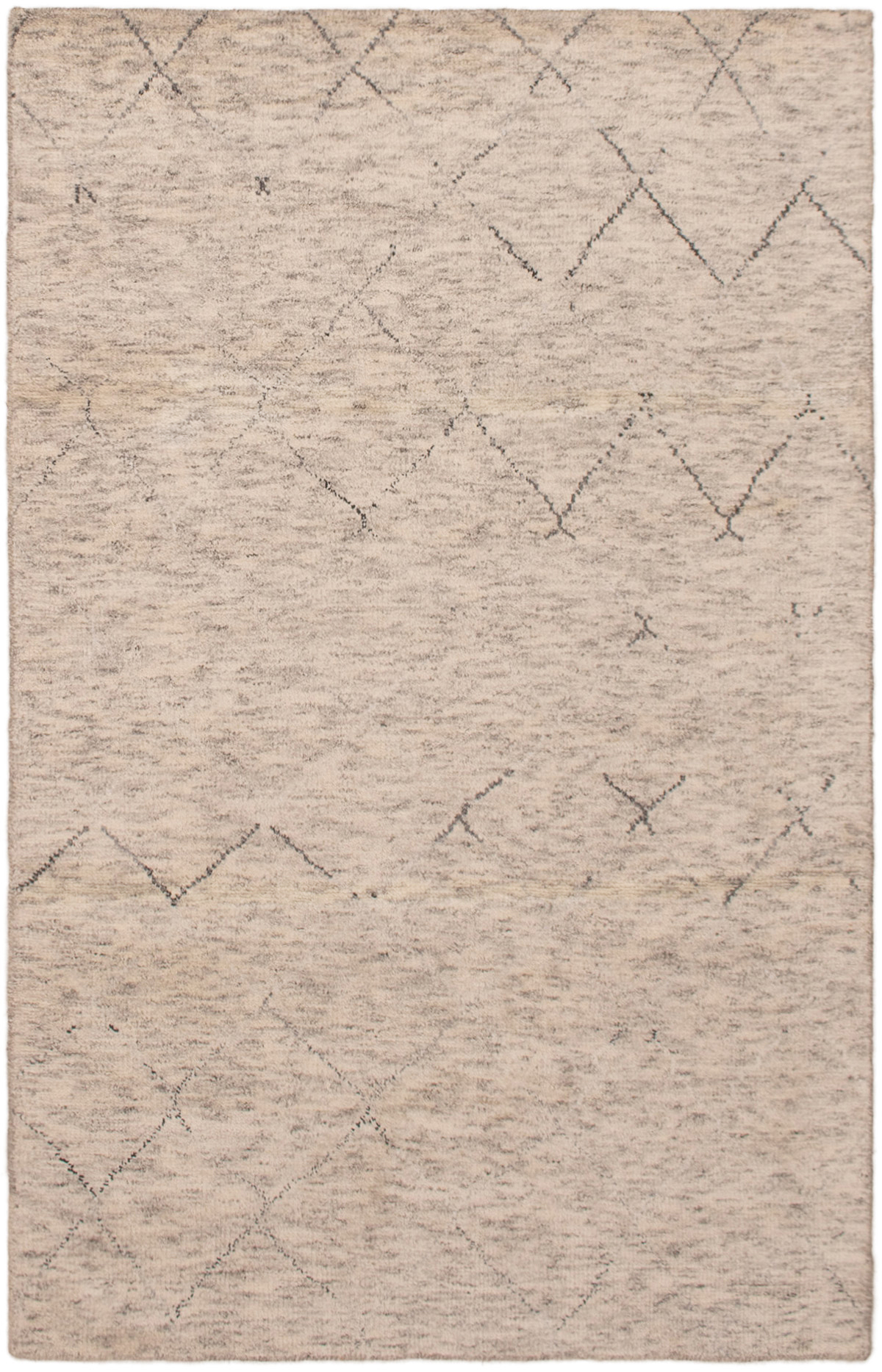 Hand-knotted Tangier Cream Wool Rug 5'1" x 7'0" Size: 5'1" x 7'0"  