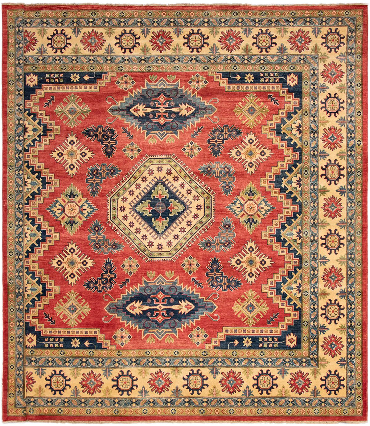 Hand-knotted Finest Gazni Red Wool Rug 12'10" x 12'7" Size: 12'10" x 12'7"  
