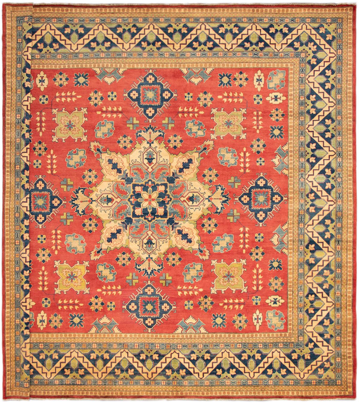Hand-knotted Finest Gazni Red Wool Rug 13'5" x 12'10" Size: 13'5" x 12'10"  