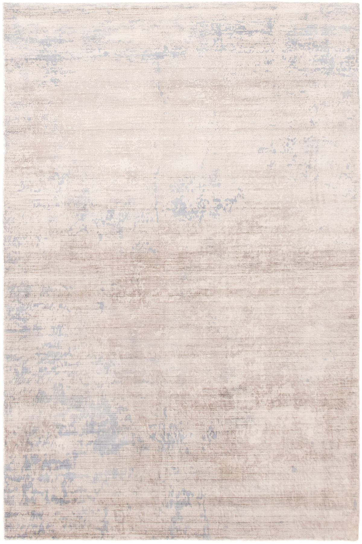 Hand-knotted Galleria Light Grey Viscose Rug 4'11" x 7'6" Size: 4'11" x 7'6"  