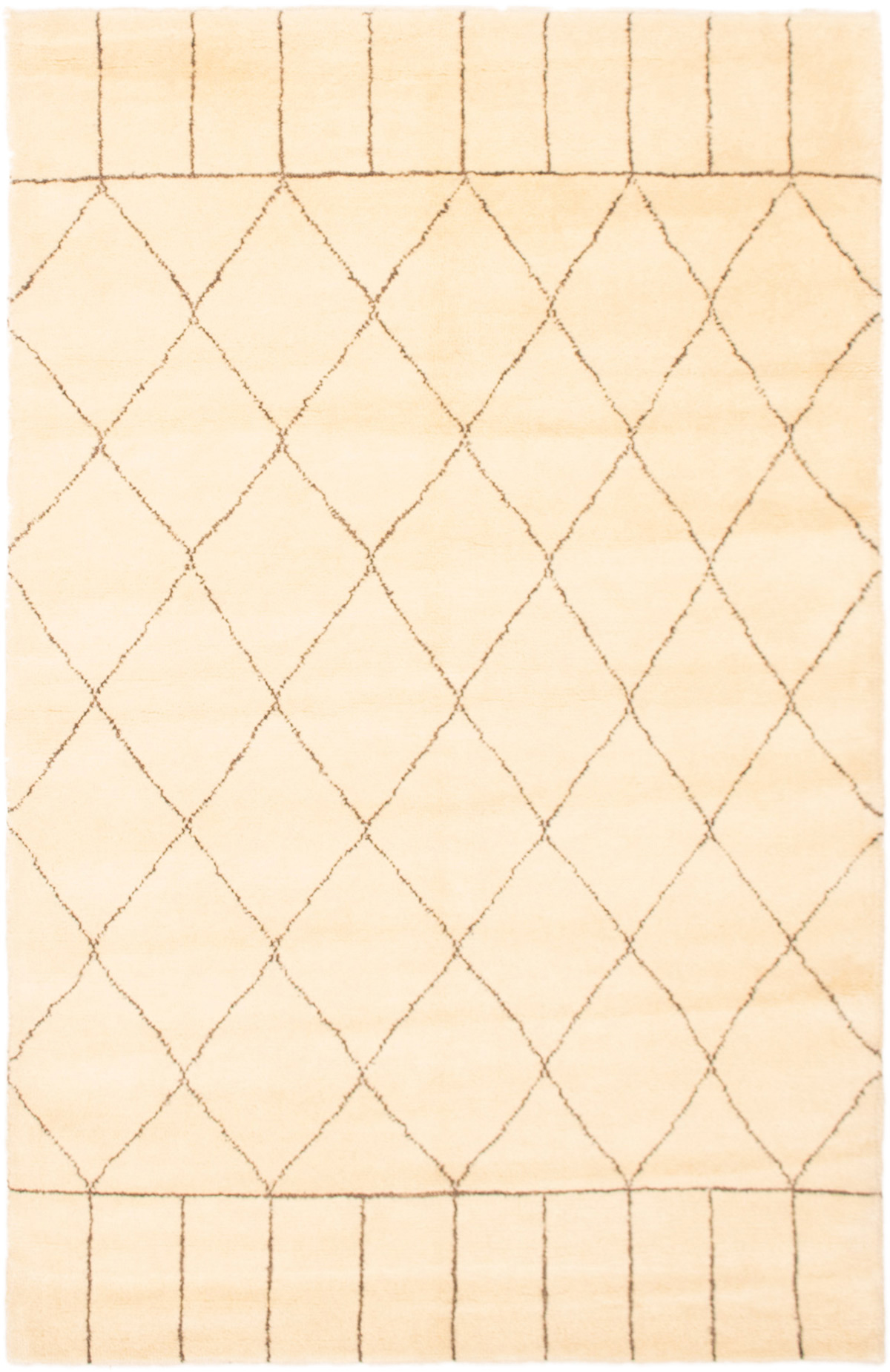 Hand-knotted Tangier Cream Wool Rug 5'1" x 7'10" Size: 5'1" x 7'10"  