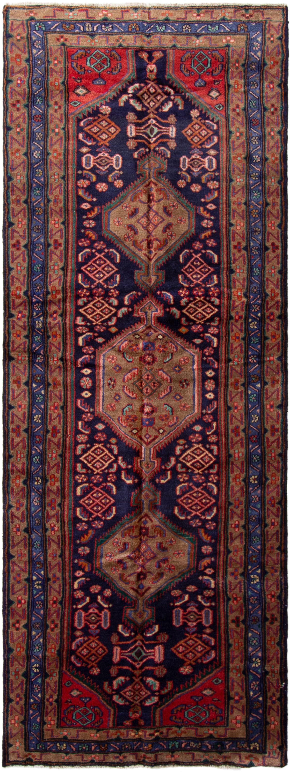 Hand-knotted Hamadan  Wool Rug 3'8" x 10'1" Size: 3'8" x 10'1"  