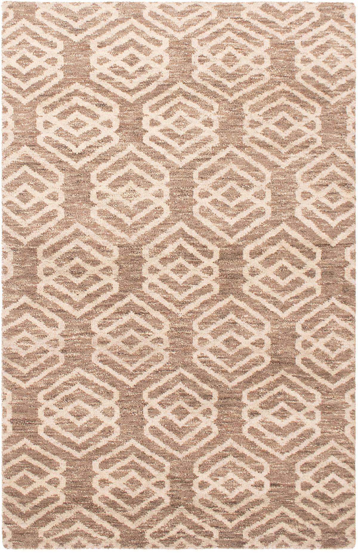 Hand-knotted Tangier Brown Wool Rug 5'2" x 8'0" Size: 5'2" x 8'0"  