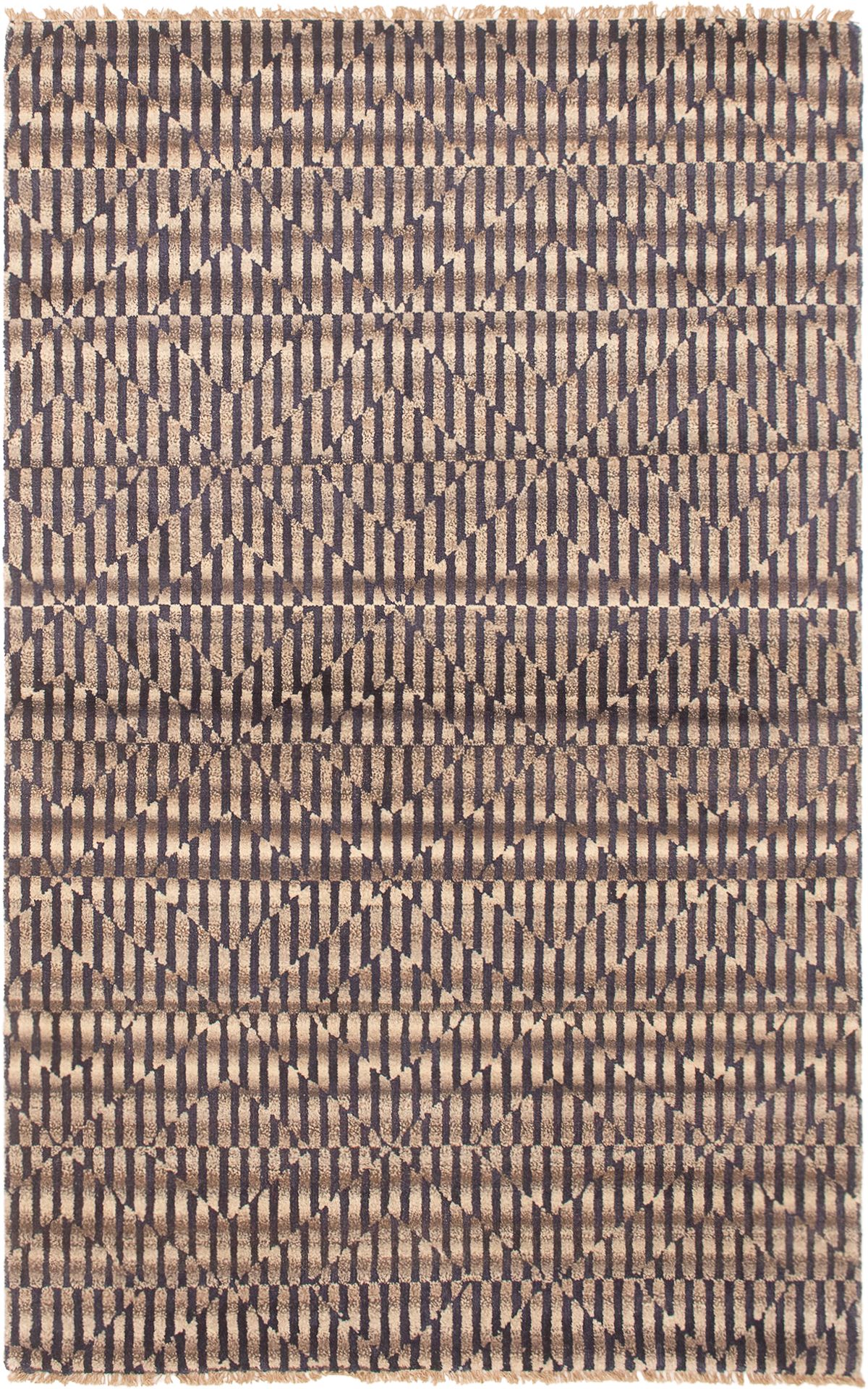 Hand-knotted Tangier Brown Wool Rug 5'1" x 8'1" Size: 5'1" x 8'1"  