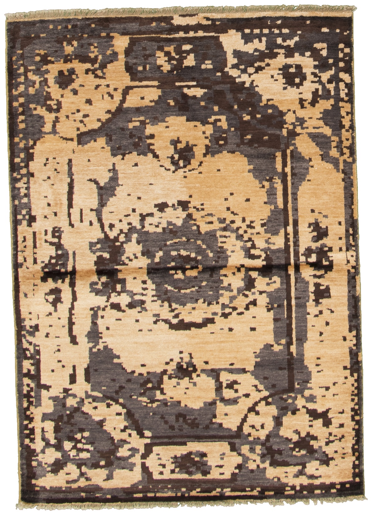 Hand-knotted Jules Ushak Light Brown  Rug 4'8" x 6'7" Size: 4'8" x 6'7"  