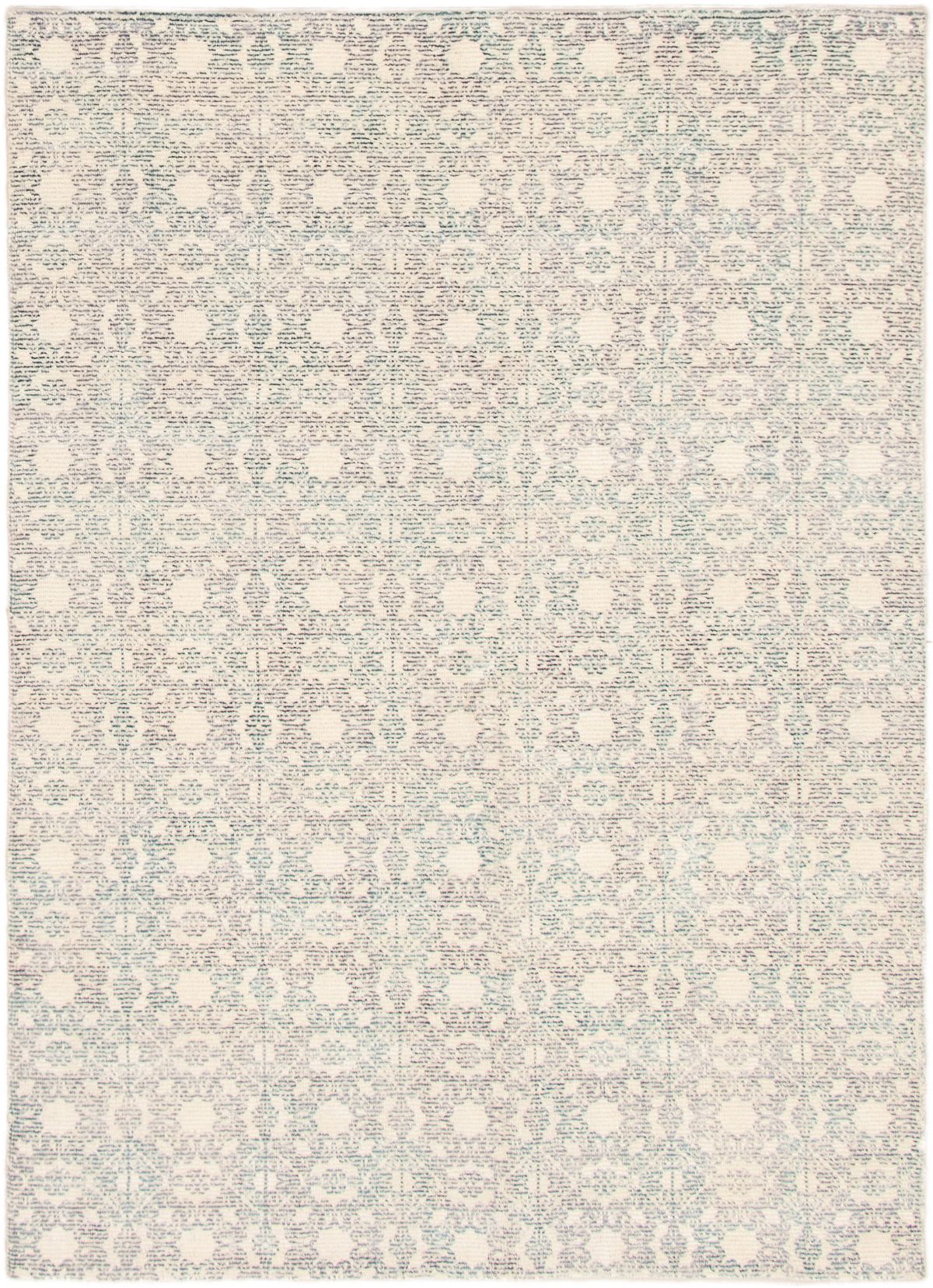 Hand-knotted Eternity Cream  Rug 5'5" x 7'6" Size: 5'5" x 7'6"  