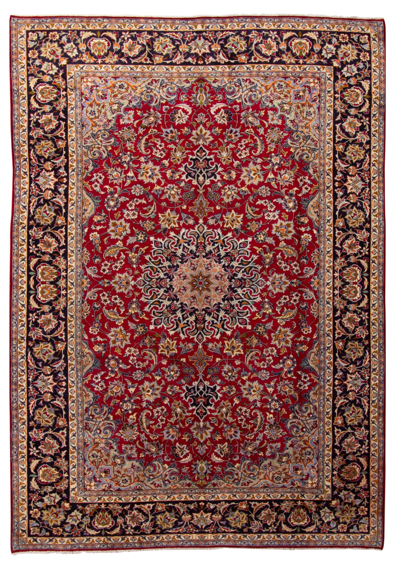 Hand-knotted Najafabad  Wool Rug 8'4" x 12'4" Size: 8'4" x 12'4"  