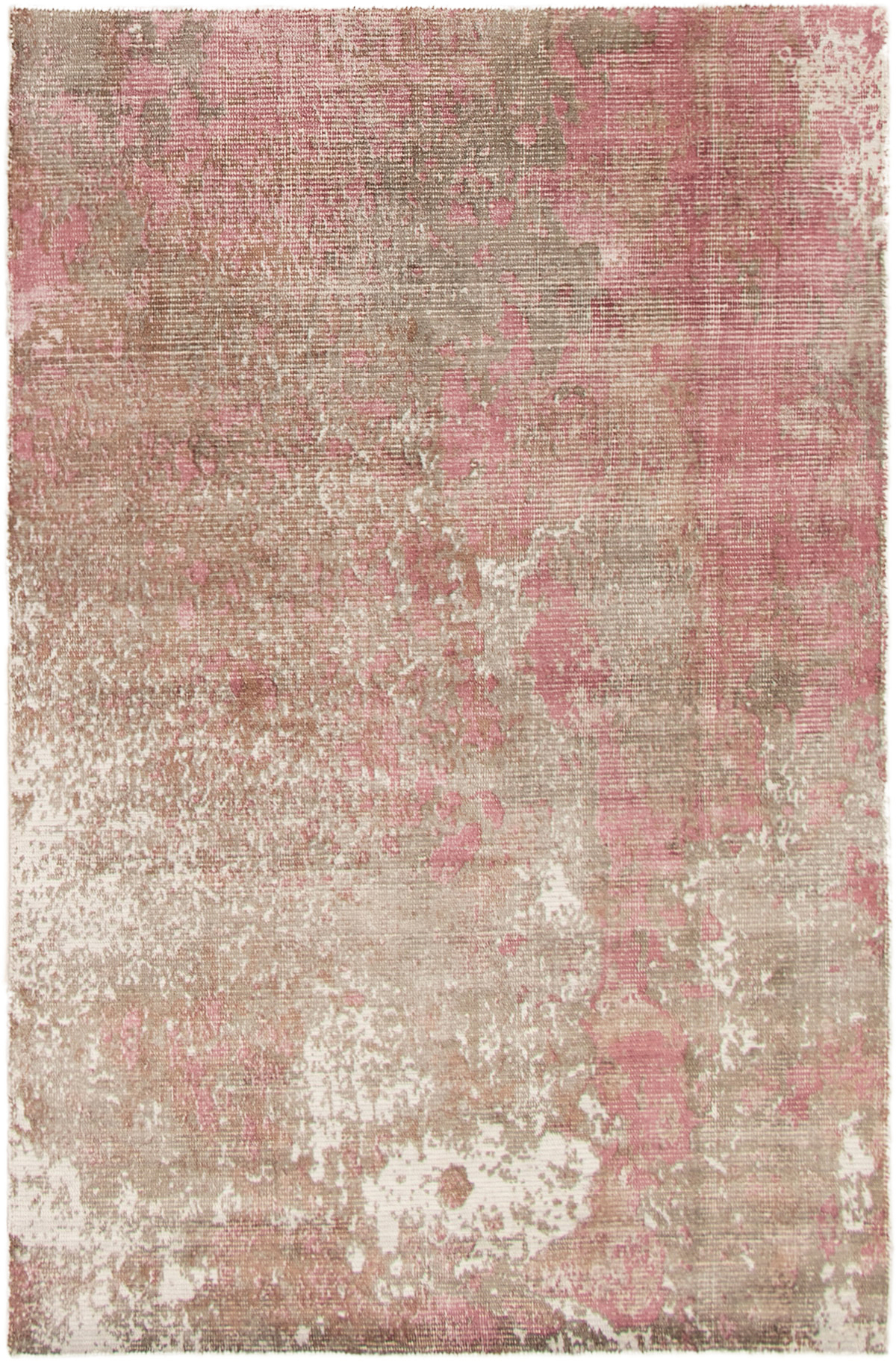 Hand loomed Galleria Pink Viscose Rug 5'0" x 7'8" Size: 5'0" x 7'8"  