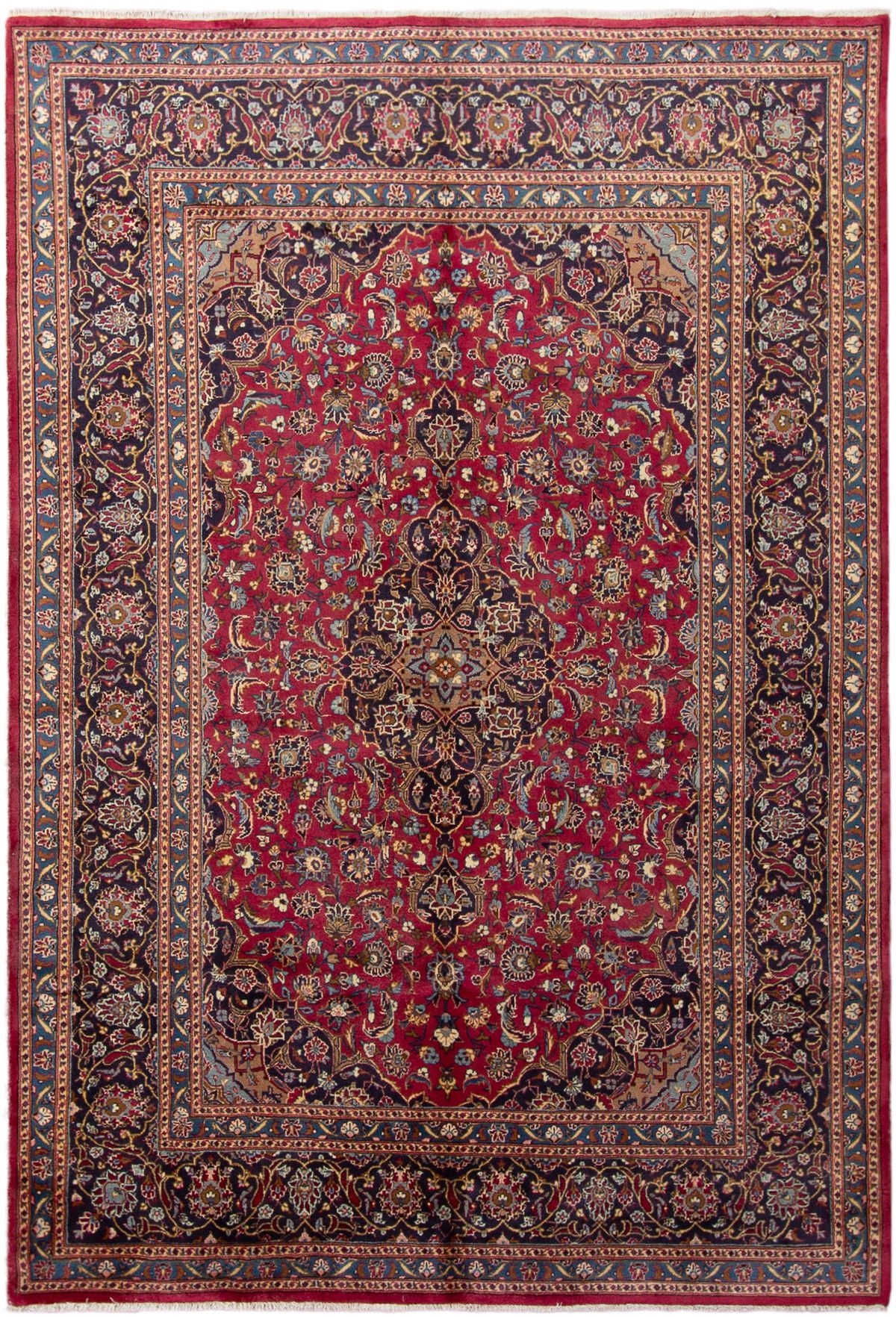 Hand-knotted Kashmar  Wool Rug 6'7" x 9'9" Size: 6'7" x 9'9"  