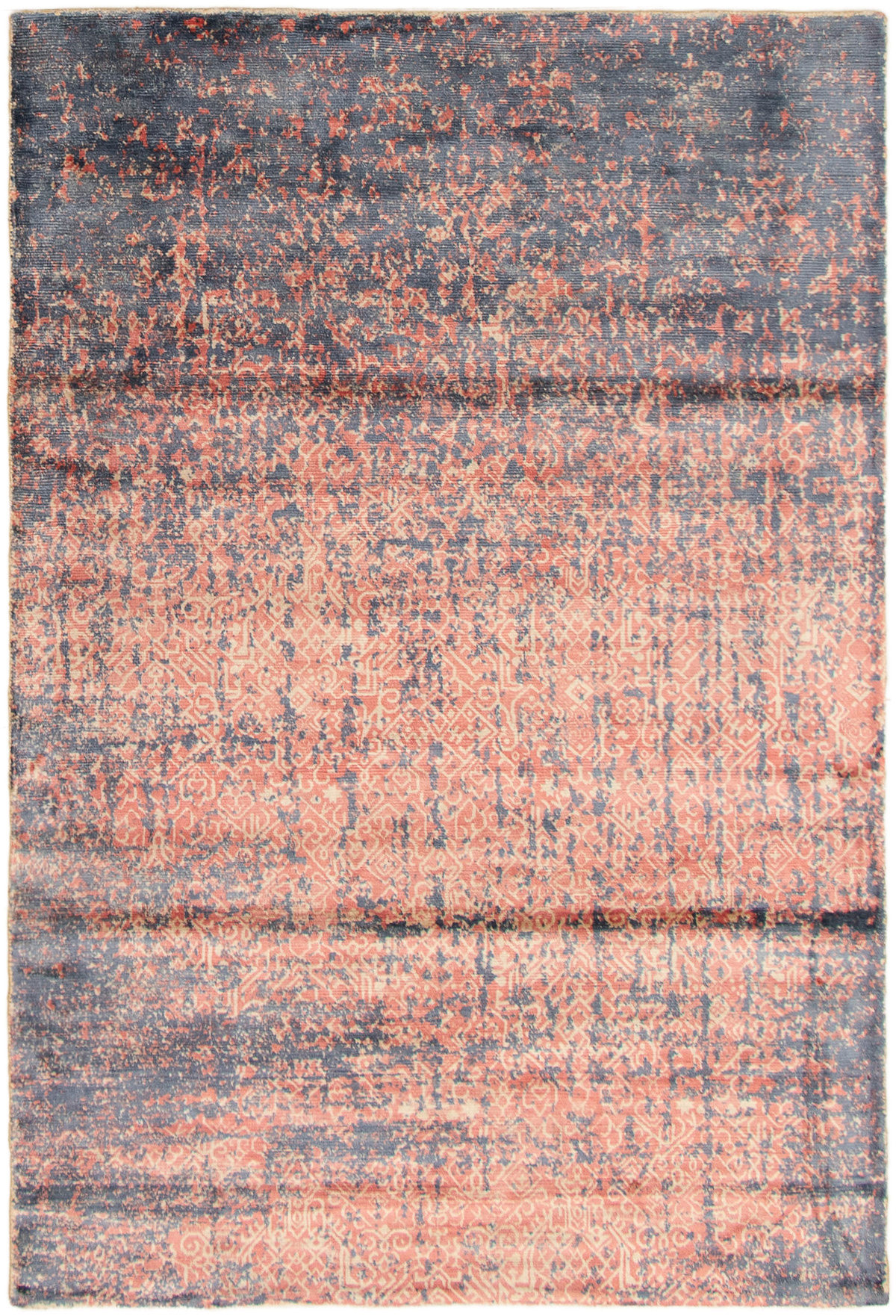 Hand loomed Galleria Red Viscose Rug 5'0" x 7'5" Size: 5'0" x 7'5"  