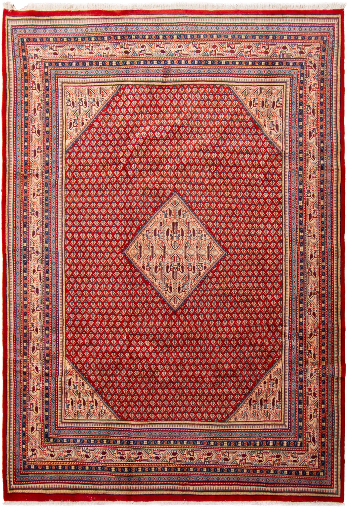 Hand-knotted Sarough  Wool Rug 7'6" x 10'6" Size: 7'6" x 10'6"  