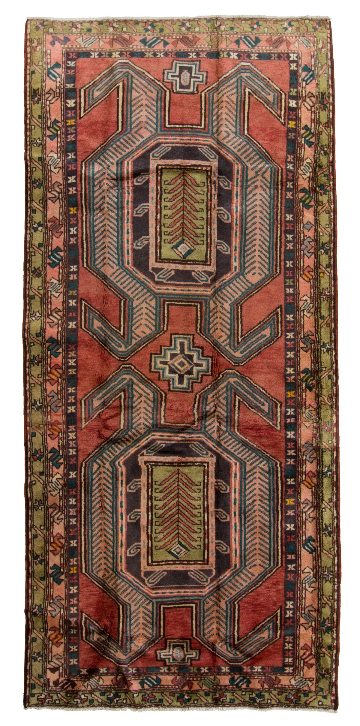 Hand-knotted Ardabil  Wool Rug 4'8" x 10'4" Size: 4'8" x 10'4"  