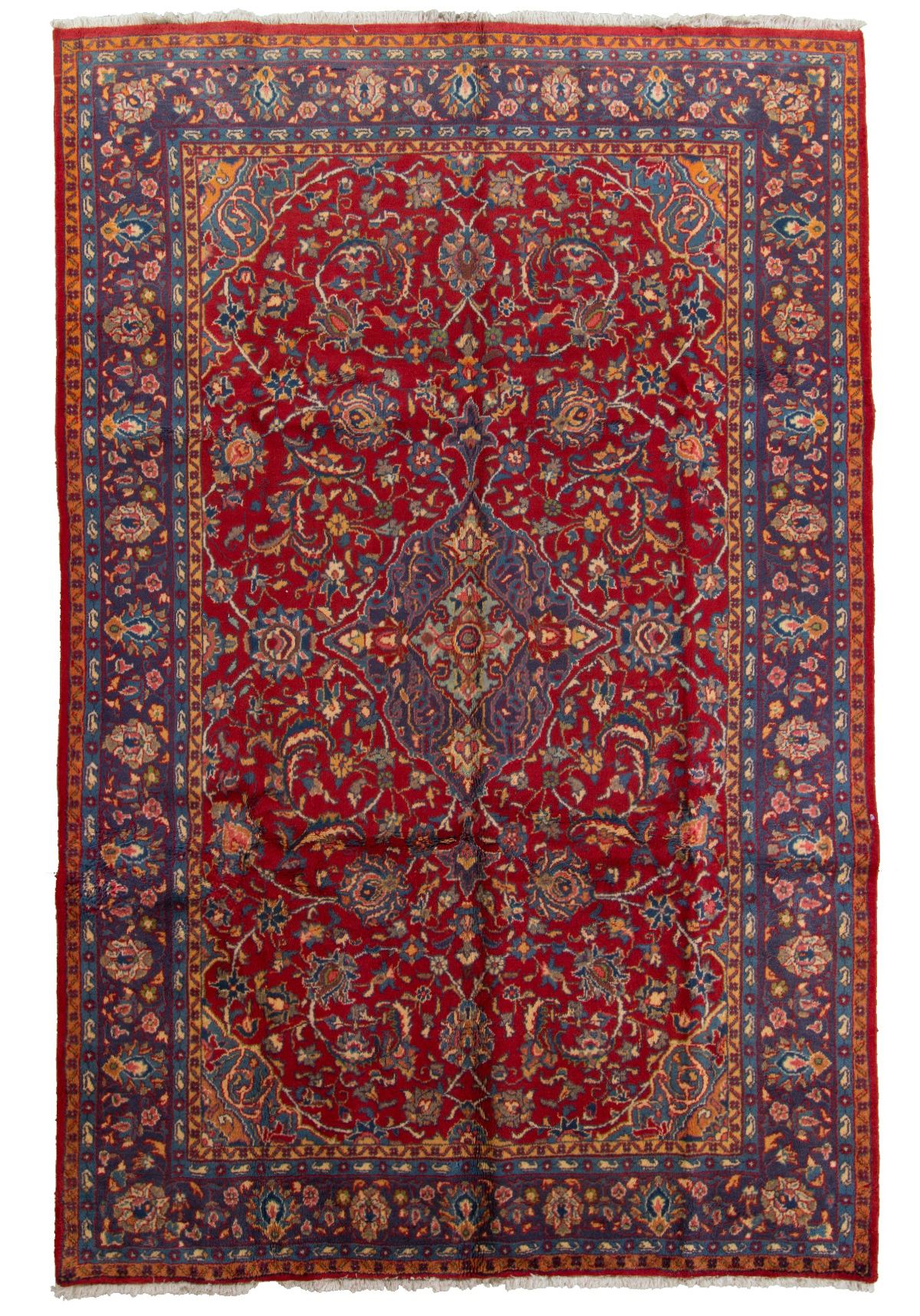 Hand-knotted Mahal  Wool Rug 6'8" x 10'4" Size: 6'8" x 10'4"  