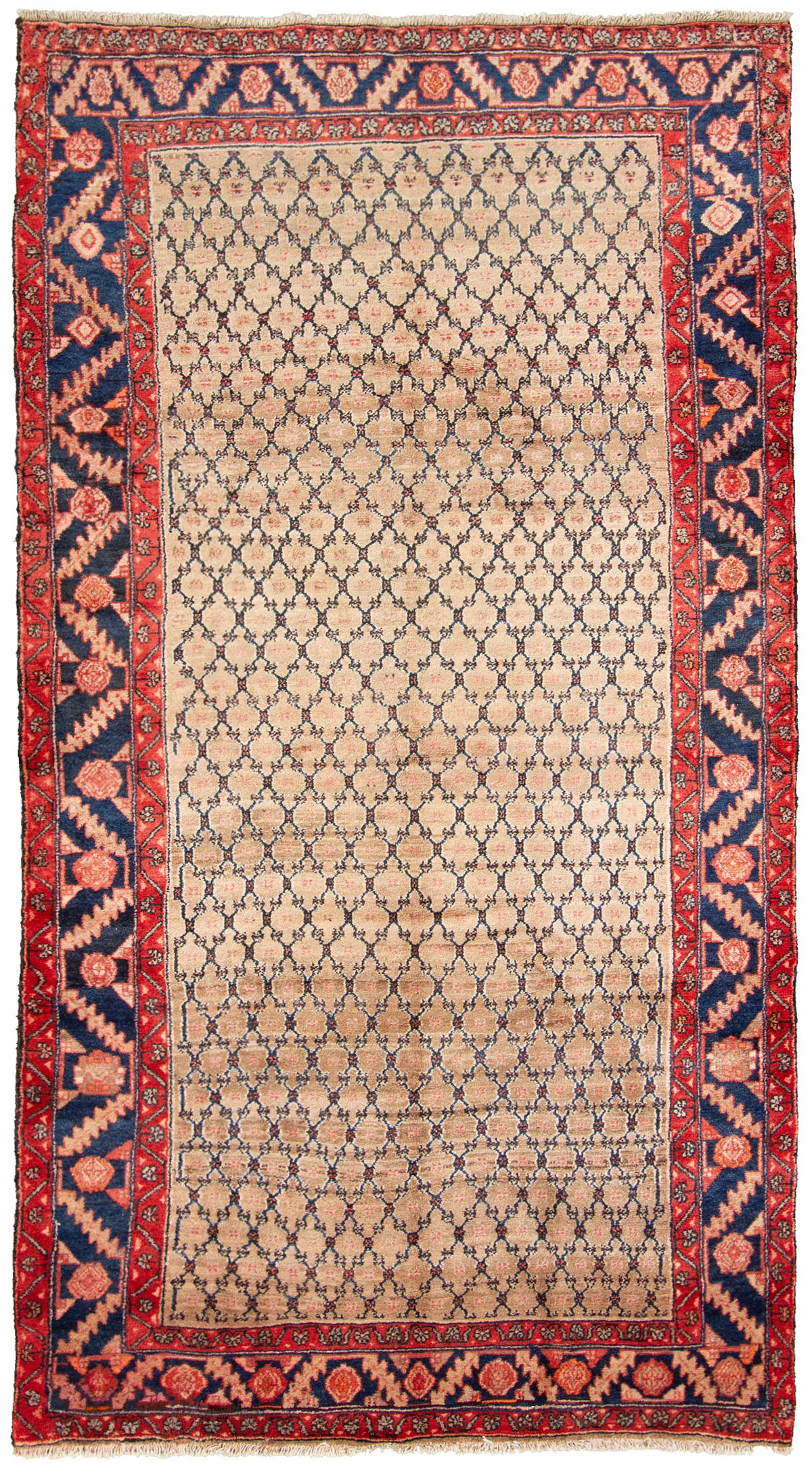Hand-knotted Hamadan  Wool Rug 5'2" x 9'6" Size: 5'2" x 9'6"  