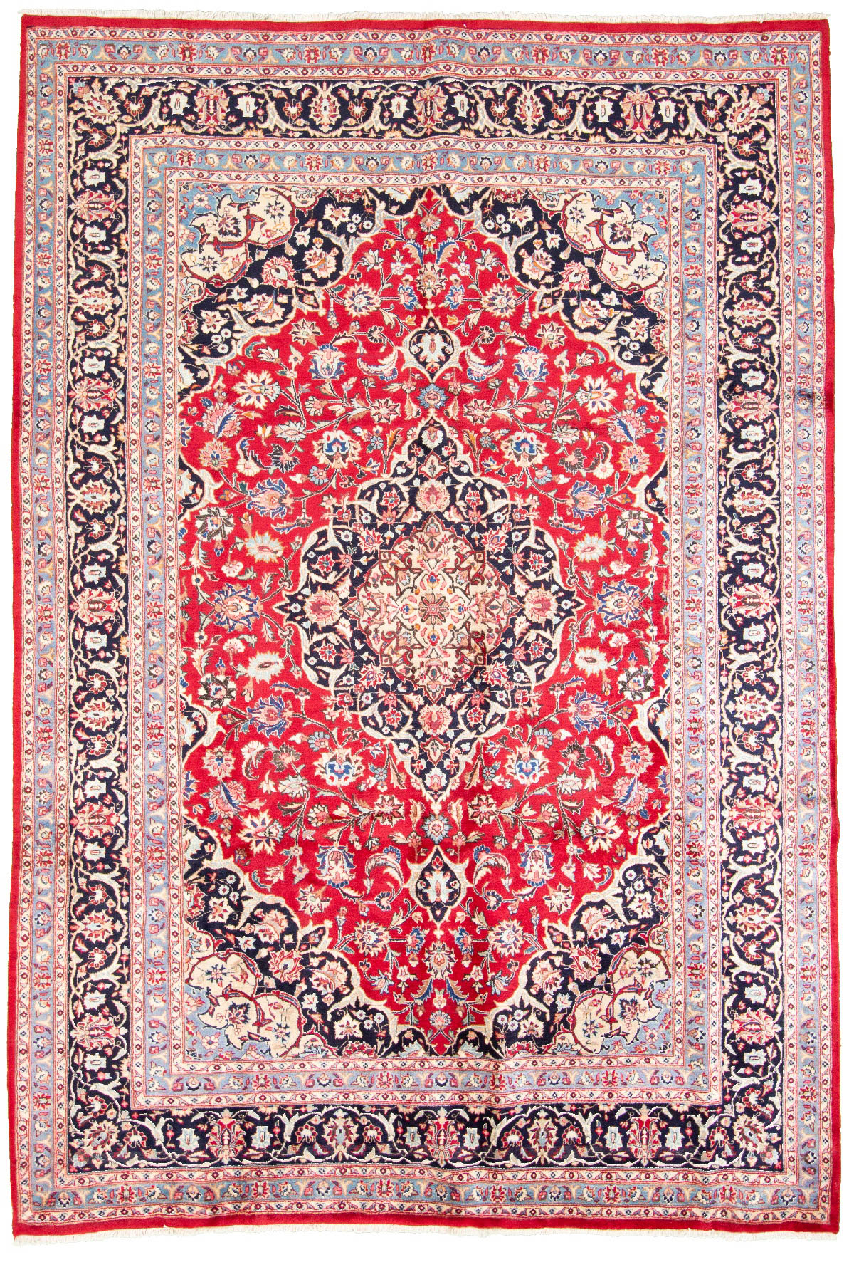 Hand-knotted Kashmar  Wool Rug 6'8" x 9'9" Size: 6'8" x 9'9"  