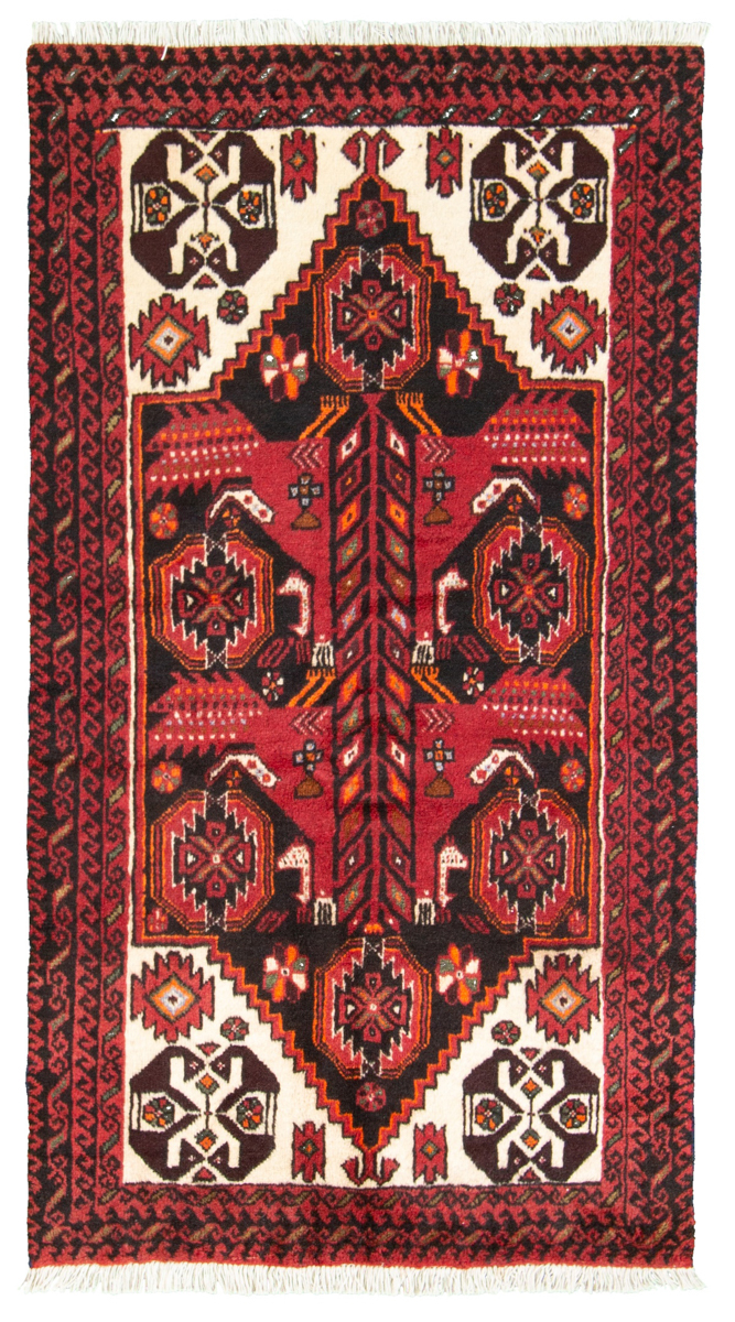 Hand-knotted Finest Baluch  Wool Rug 2'11" x 5'6" Size: 2'11" x 5'6"  