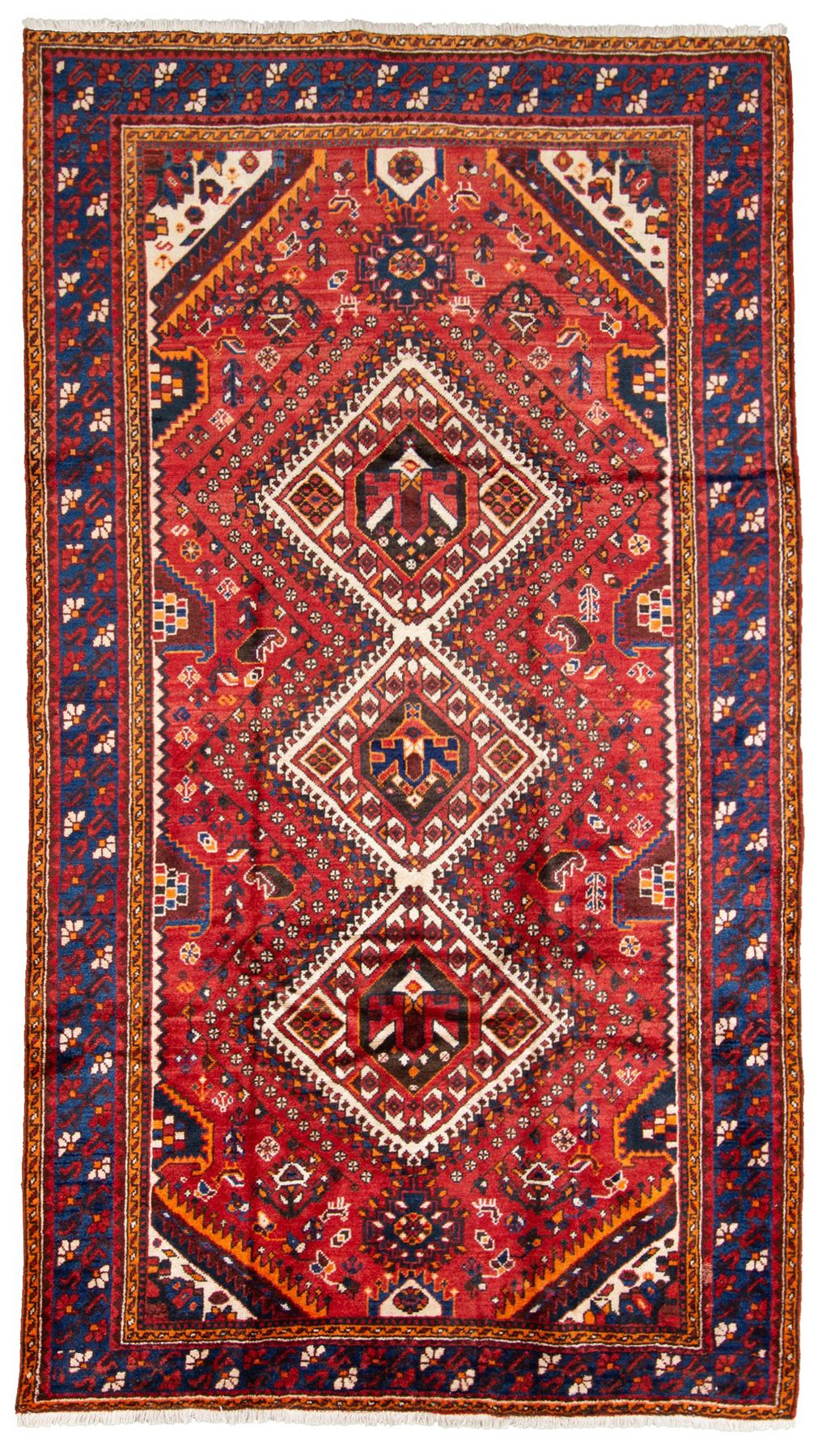 Hand-knotted Hamadan  Wool Rug 5'7" x 9'11" Size: 5'7" x 9'11"  