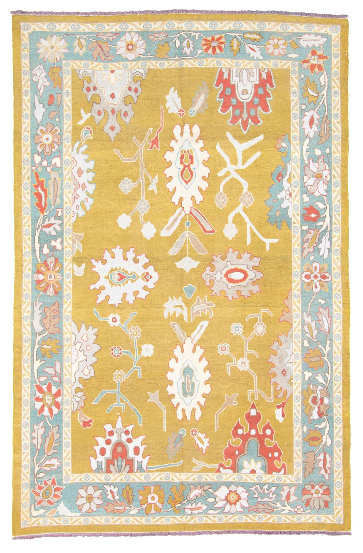 Hand-knotted Anatolian Authentic Geometric Wool Rug 5'8" x 8'11" Size: 5'8" x 8'11"  
