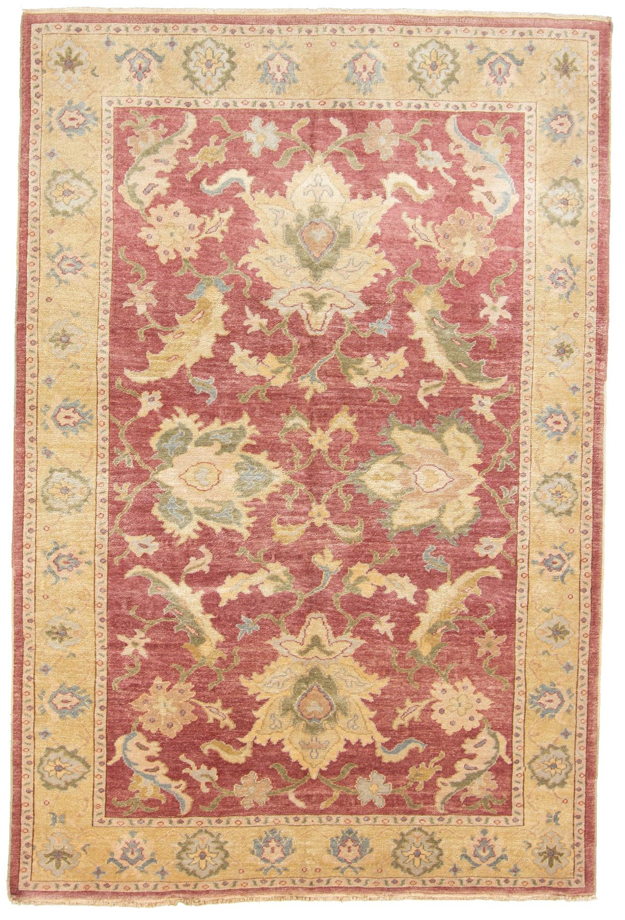 Hand-knotted Anatolian Authentic Geometric Wool Rug 5'1" x 7'7" Size: 5'1" x 7'7"  