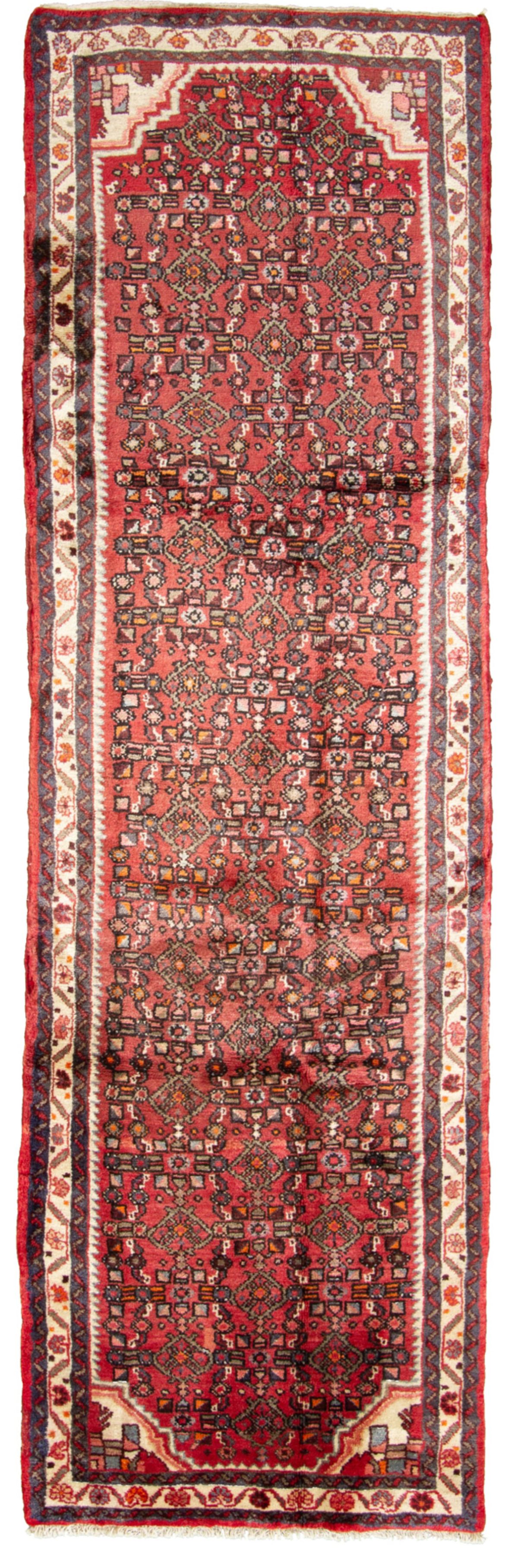 Hand-knotted Hamadan  Wool Rug 2'11" x 9'9" Size: 2'11" x 9'9"  