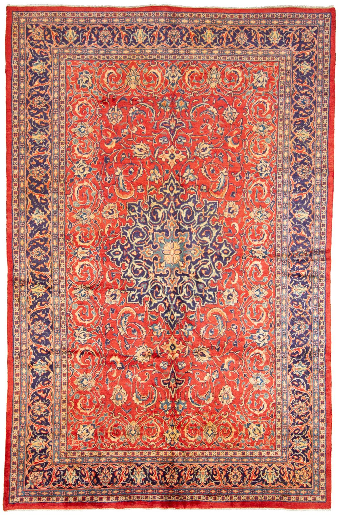 Hand-knotted Mahal  Wool Rug 6'10" x 10'9" Size: 6'10" x 10'9"  