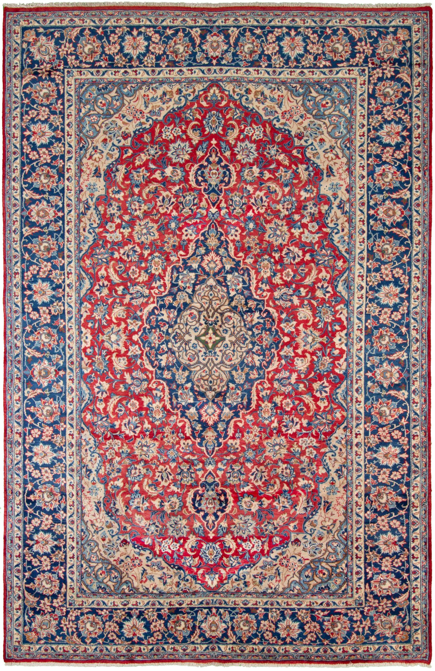Hand-knotted Najafabad  Wool Rug 7'6" x 11'9" Size: 7'6" x 11'9"  