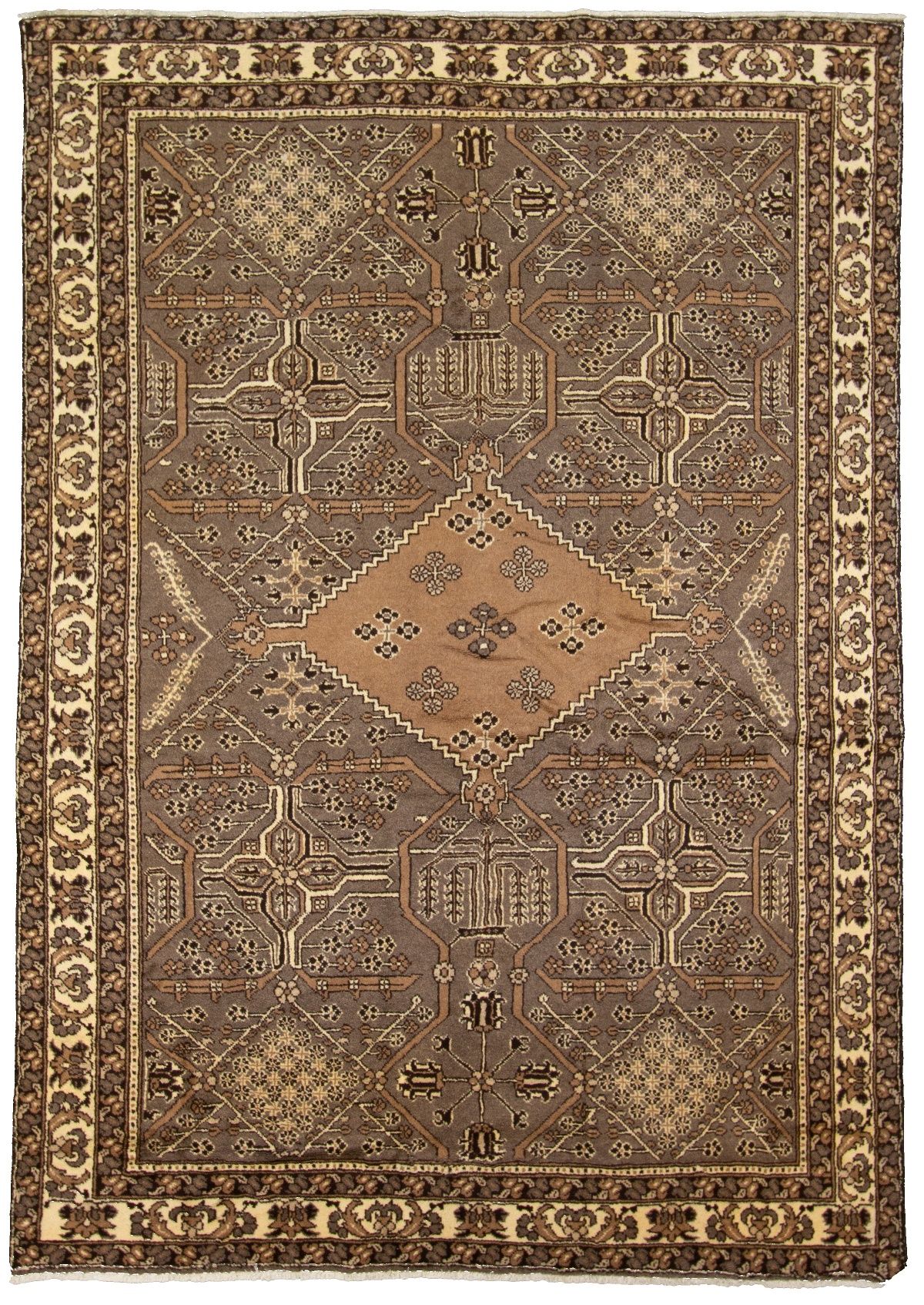 Hand-knotted Bakhtiar Wool Rug 7'11" x 11'5" Size: 7'11" x 11'5"  