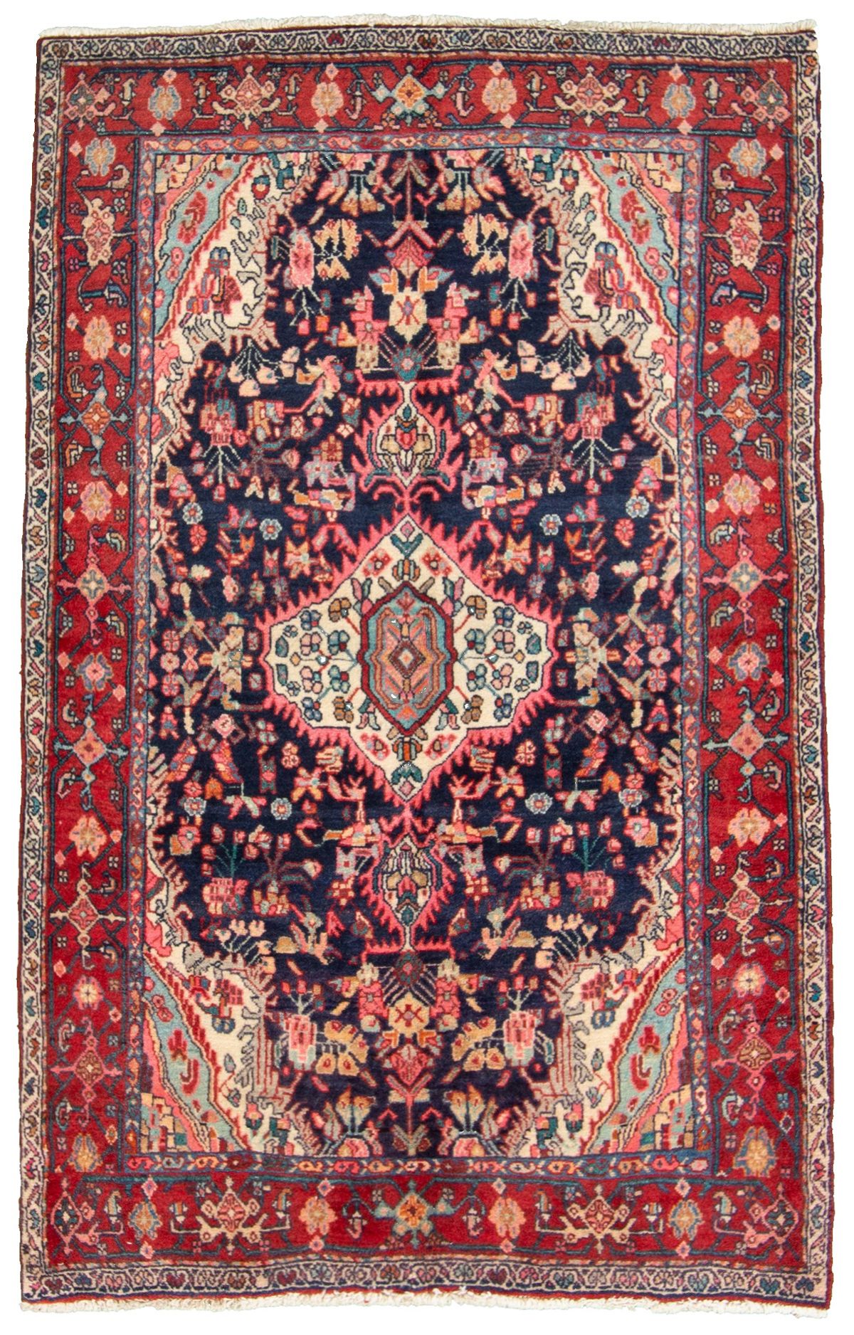 Hand-knotted Malayer  Wool Rug 3'4" x 5'4" Size: 3'4" x 5'4"  