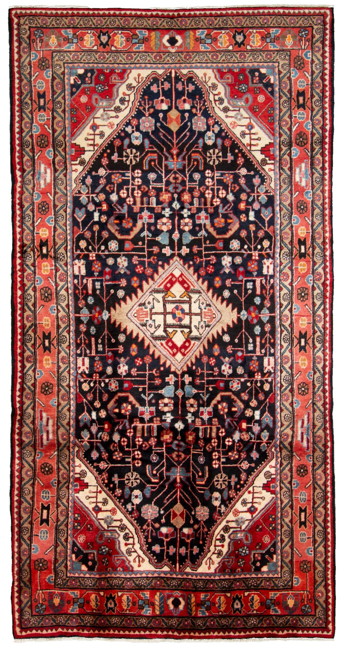 Hand-knotted Malayer  Wool Rug 5'1" x 9'11" Size: 5'1" x 9'11"  