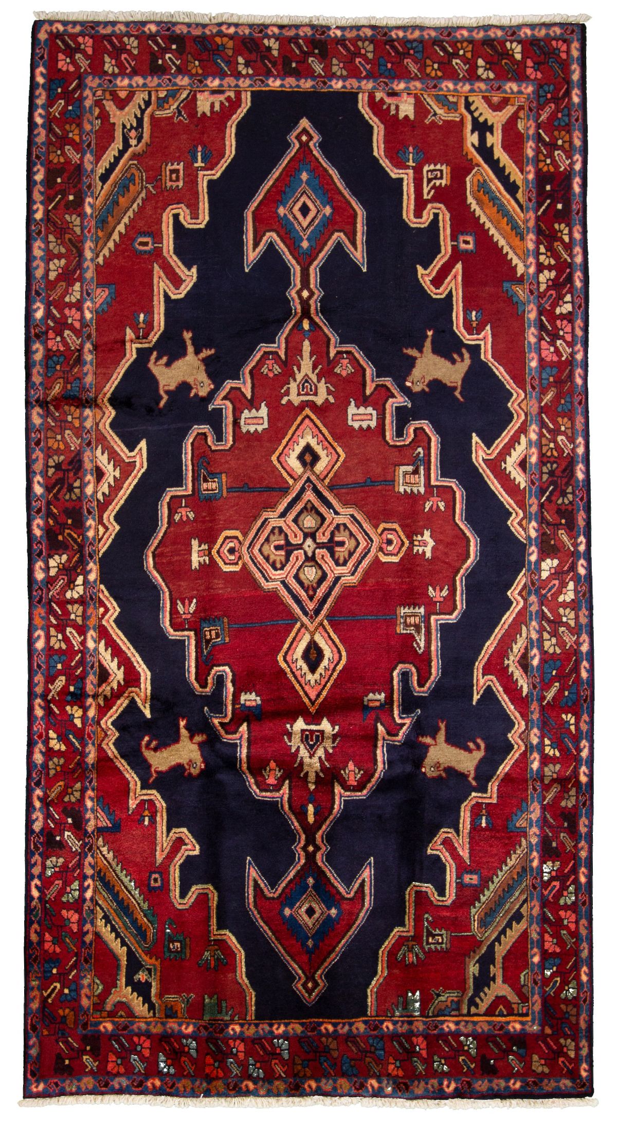 Hand-knotted Ardabil  Wool Rug 5'3" x 9'10" Size: 5'3" x 9'10"  