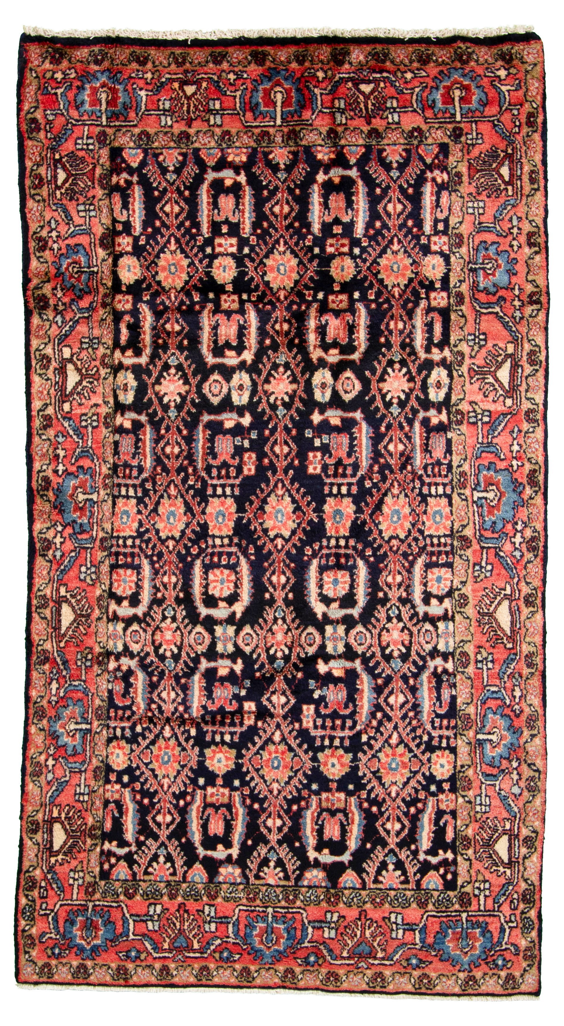 Hand-knotted Malayer  Wool Rug 4'0" x 7'4" Size: 4'0" x 7'4"  